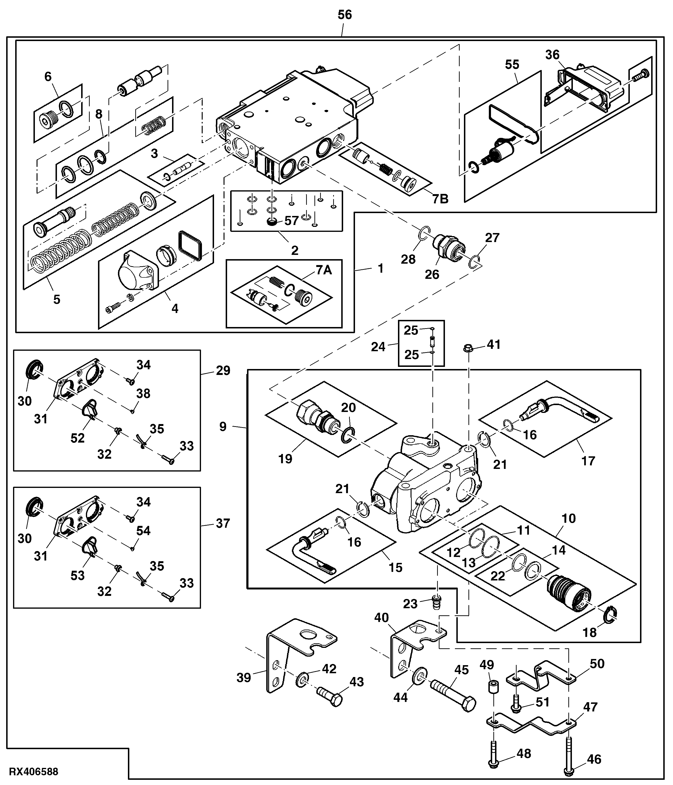Valve, Rear SCV, 3/4” High Flow Coupler Kit