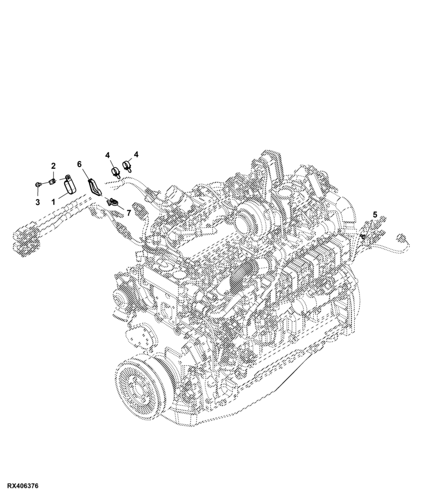 Oil Pan Frame and Engine Mounting Parts, FT4/ Stage 5, 6.8 L Engine