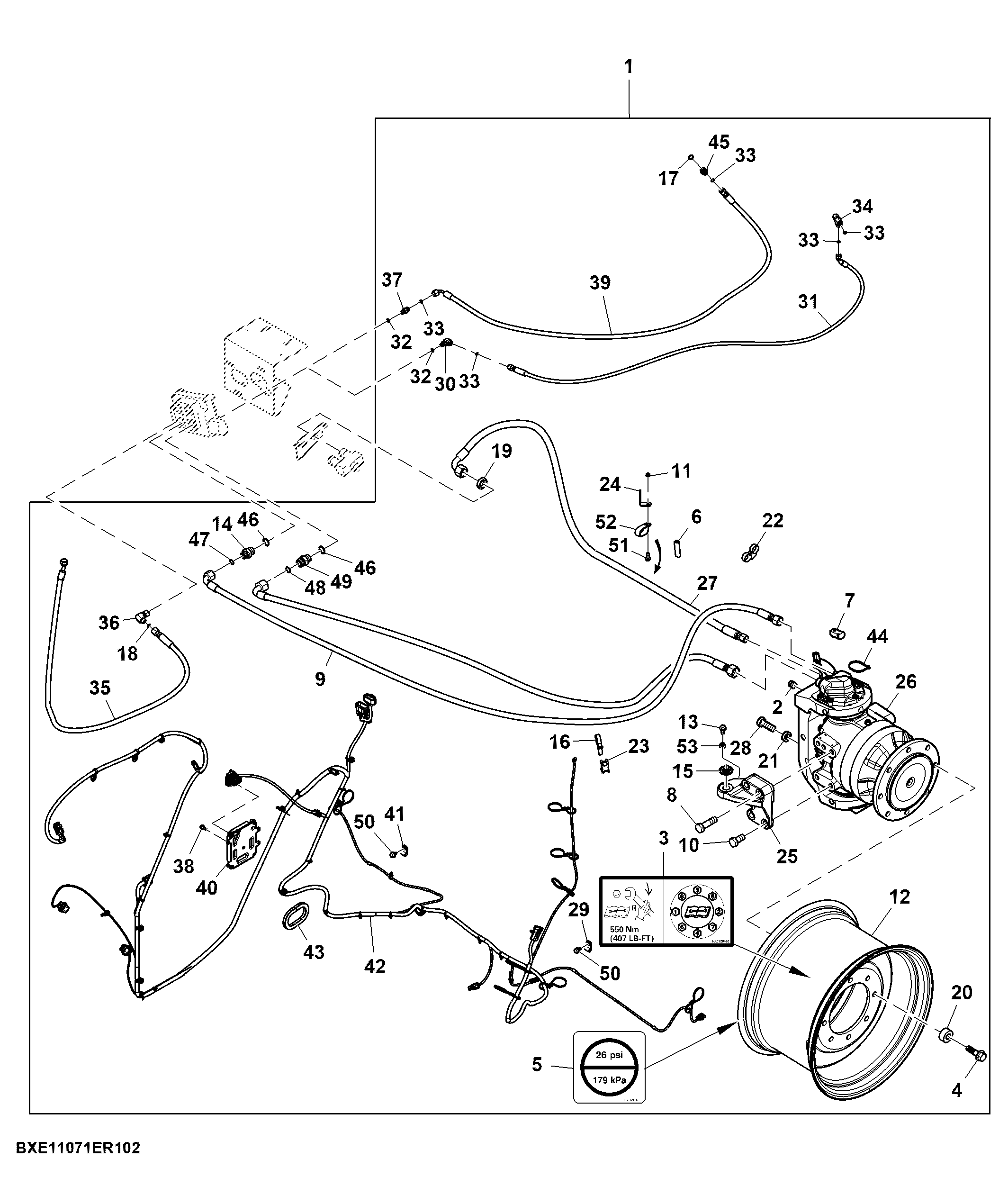 Rear Wheel 24 X 15L W/ Sensor, 4WD, Conversion Kit, Attachment (2 of 2)