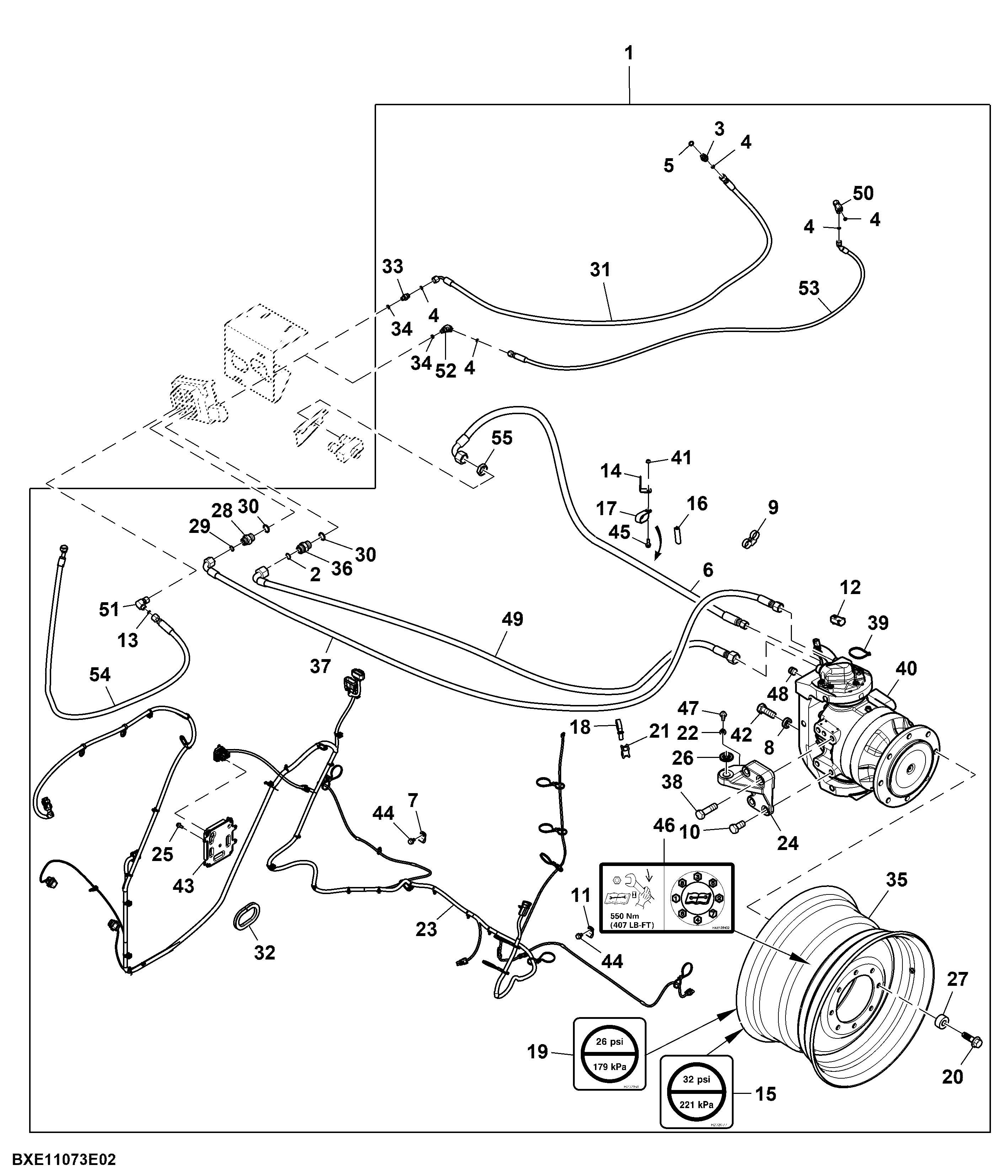 Attachment, 4WD, Rear Wheel 26 X 16A W/ Sensor, Conversion Kit (2 of 2)