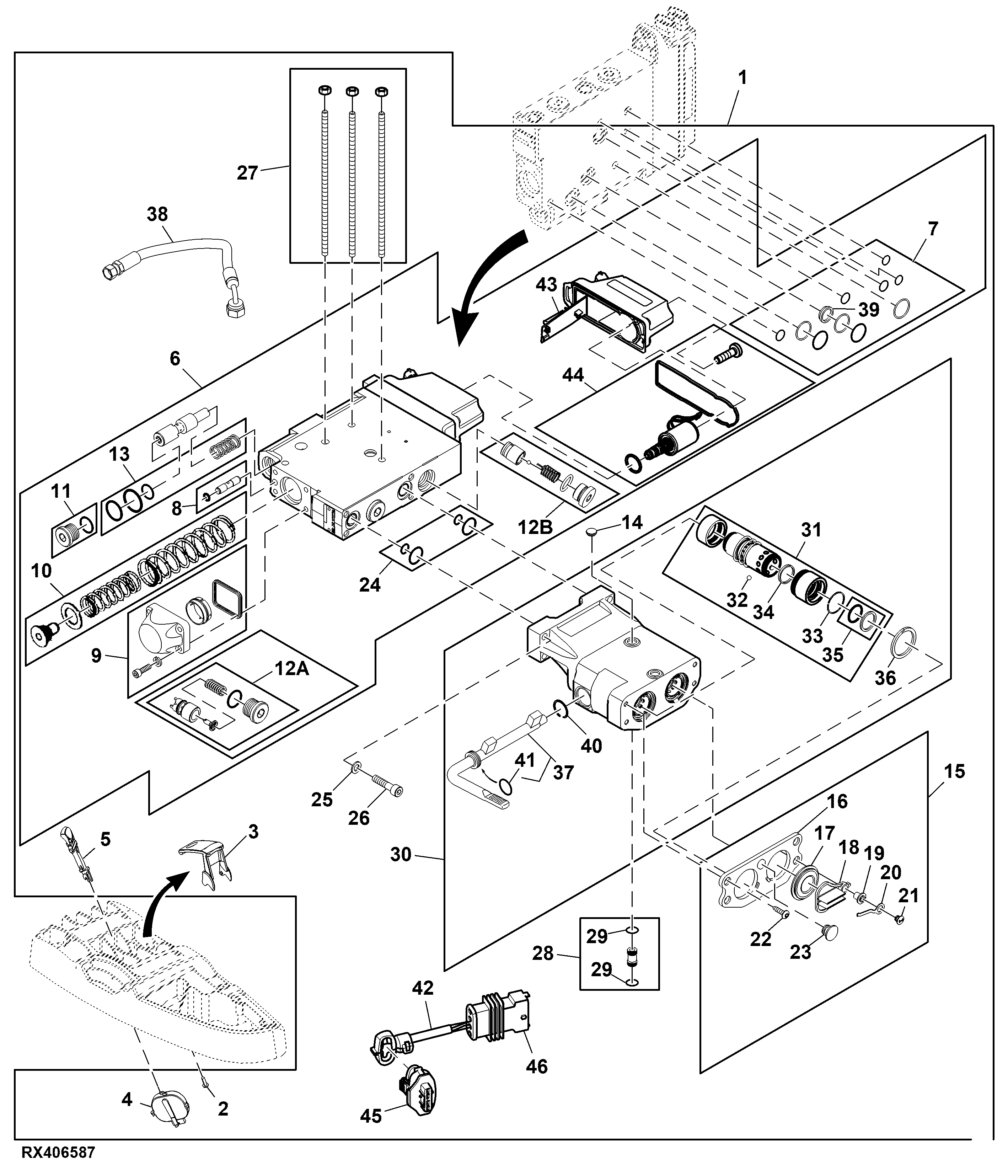Valve, 4th Rear SCV, EHS- 1, Attachment (053101 - )