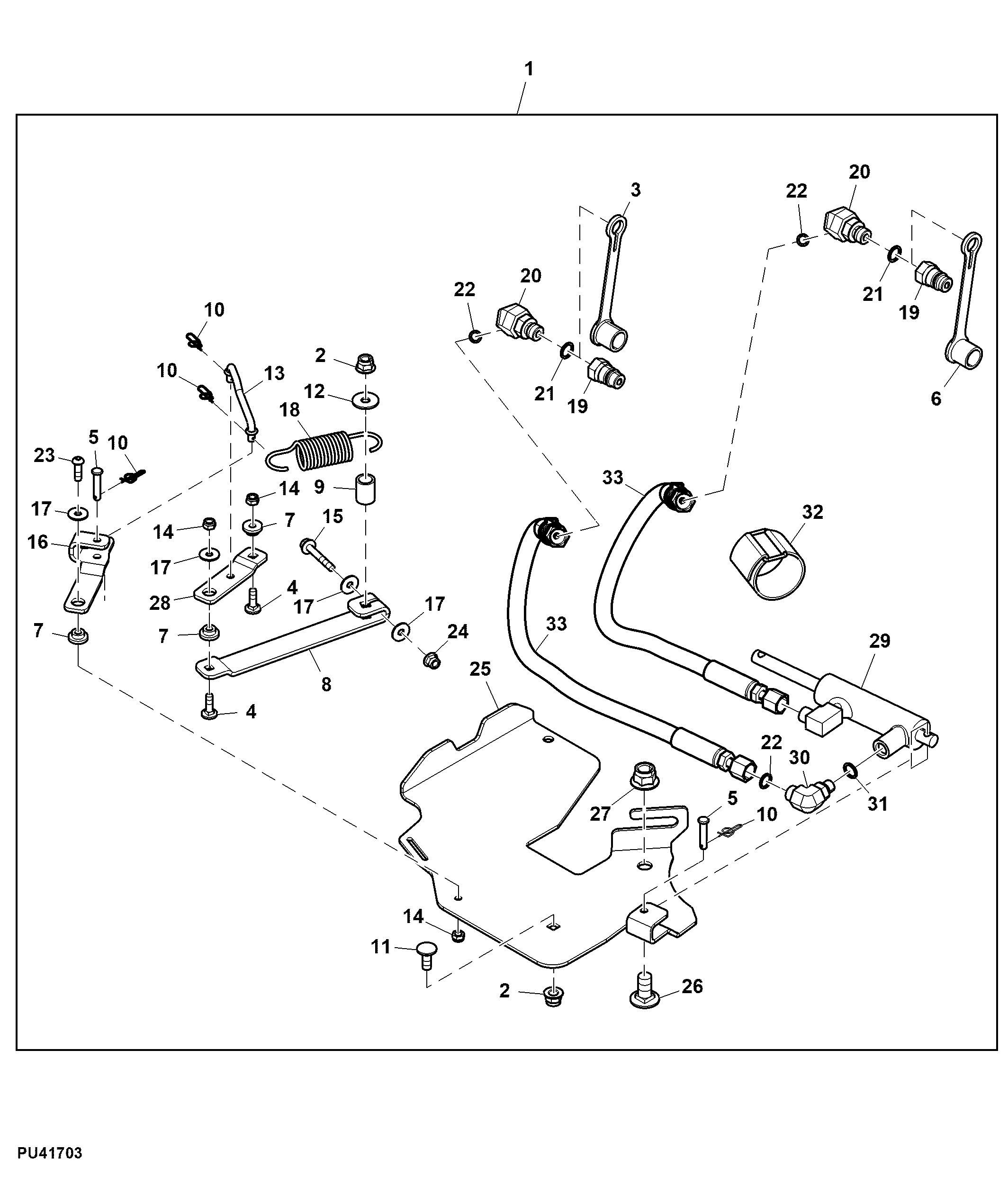 Hydraulic Mulch Control Kit, 54/60HC inch (070001 - )