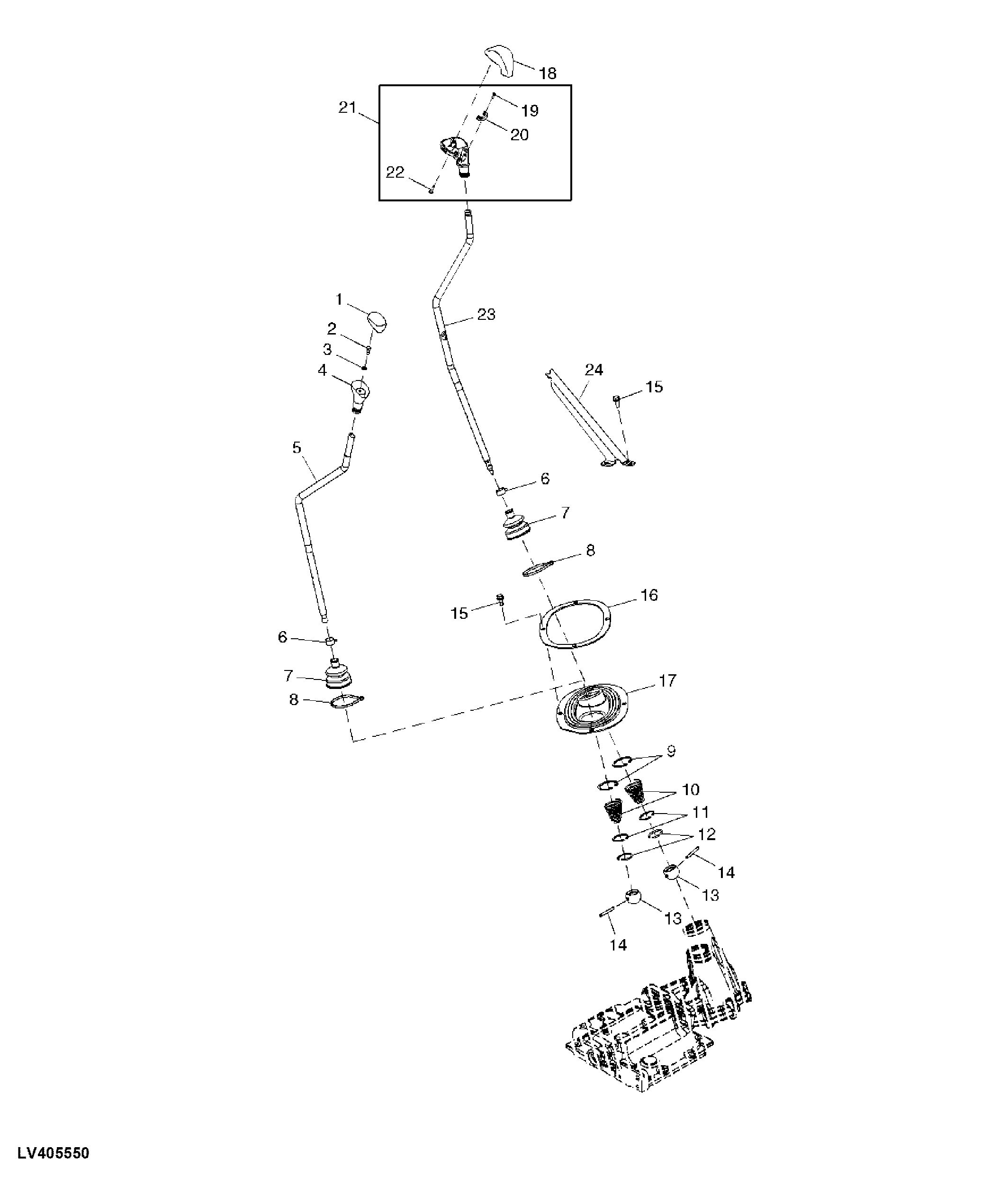 Gear / Range Shift (SyncShuttle™ / PowrReverser™ Transmission Without Electro-Hydraulic HI/LO)