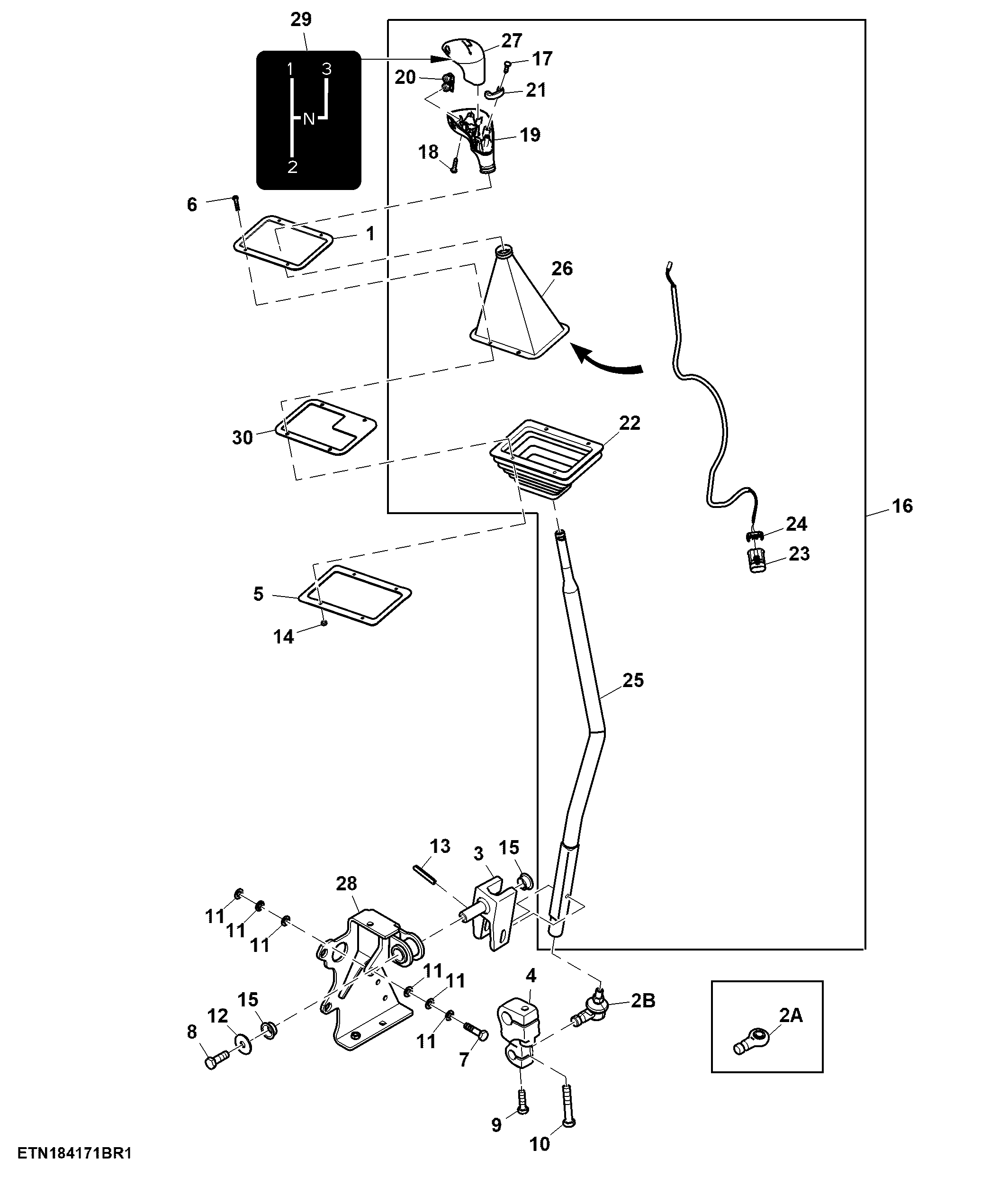 GearShift Lever, TSS, W/O Hi-Low, PowrReverser™