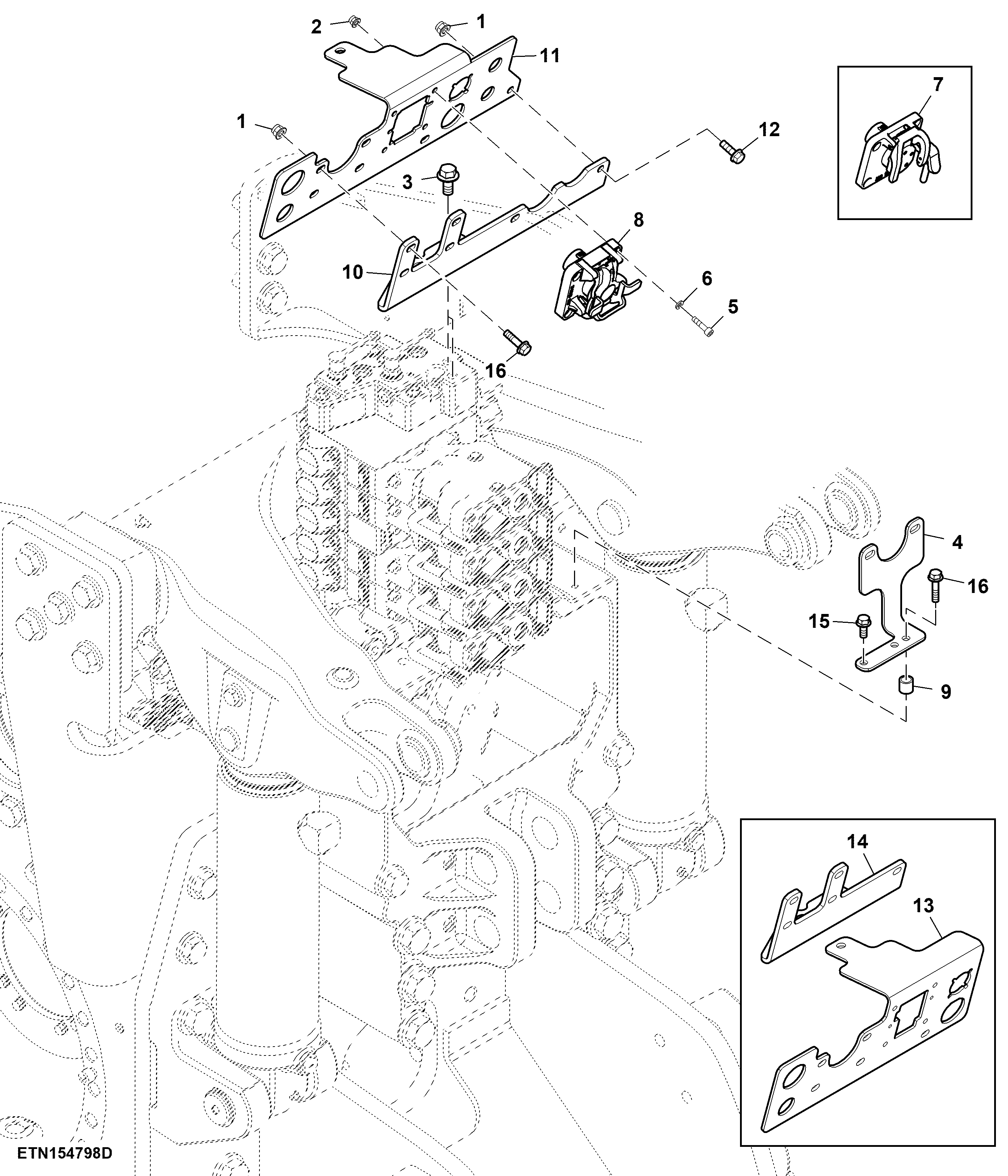 Mounting Parts, Rear Implement Connector, W/ Hitch