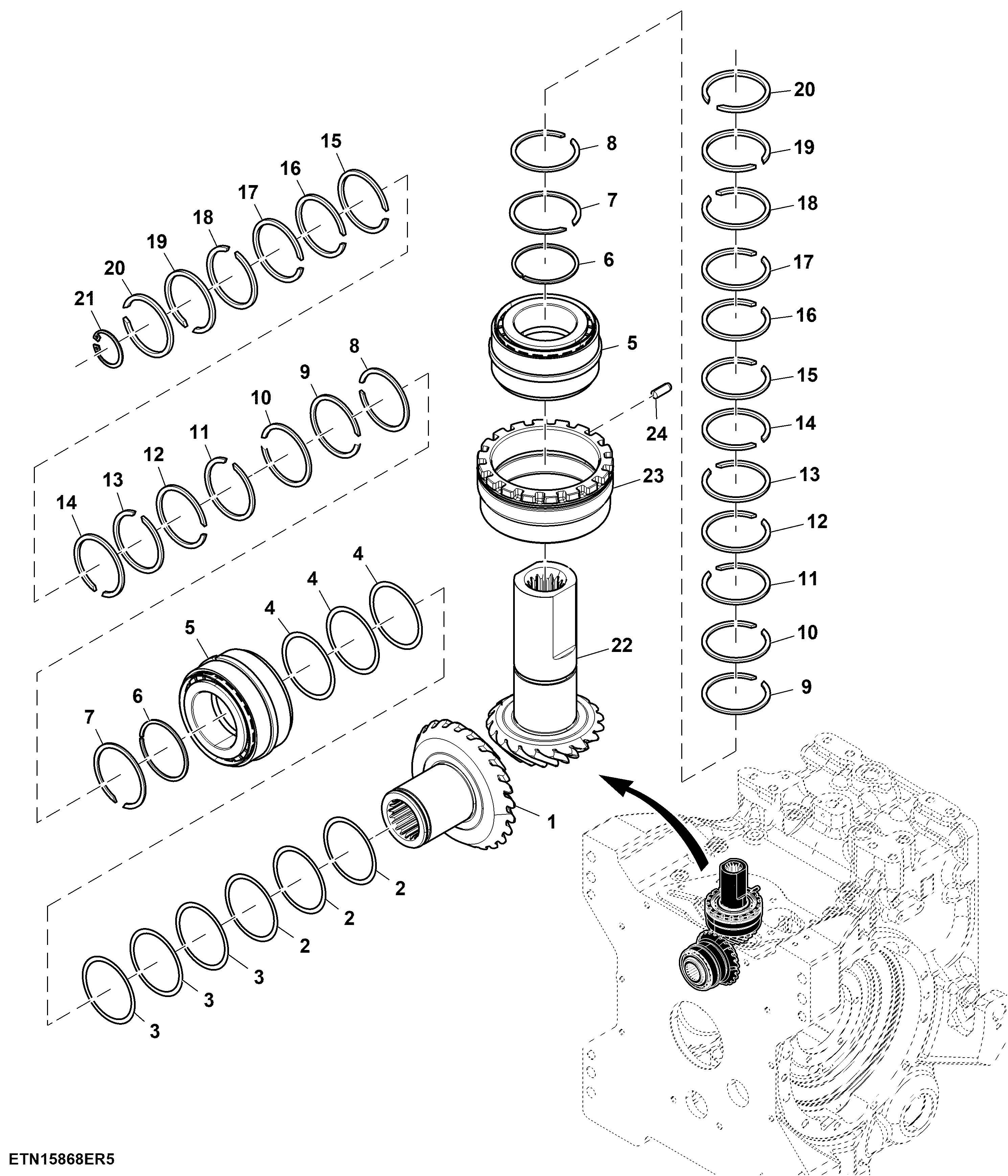 Drive Assembly, Hydraulic Pump, W/ PFC-Hydraulics
