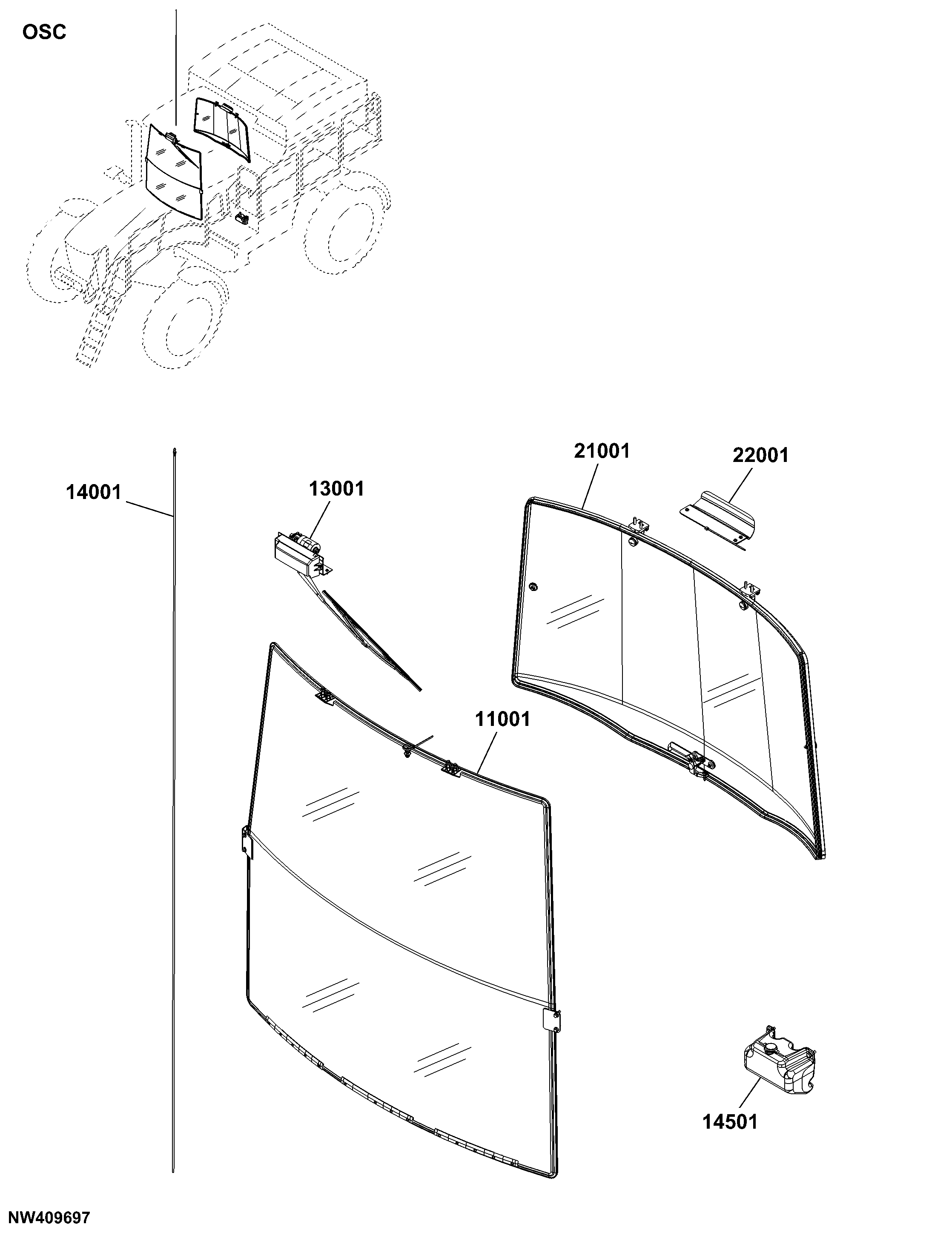 OSC Windshield / Window Related Components