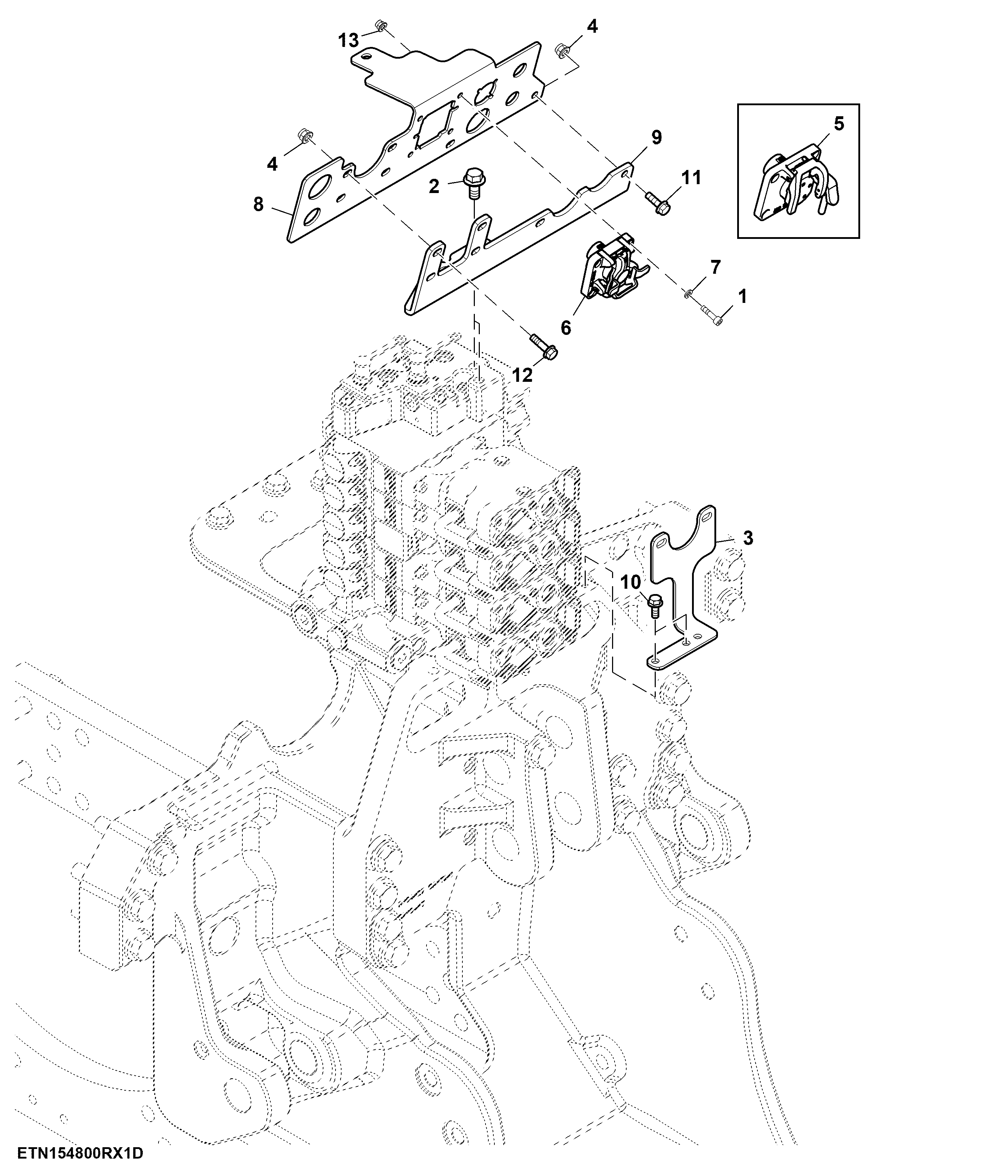 Mounting Parts, Rear Implement Connector, W/ Hitch