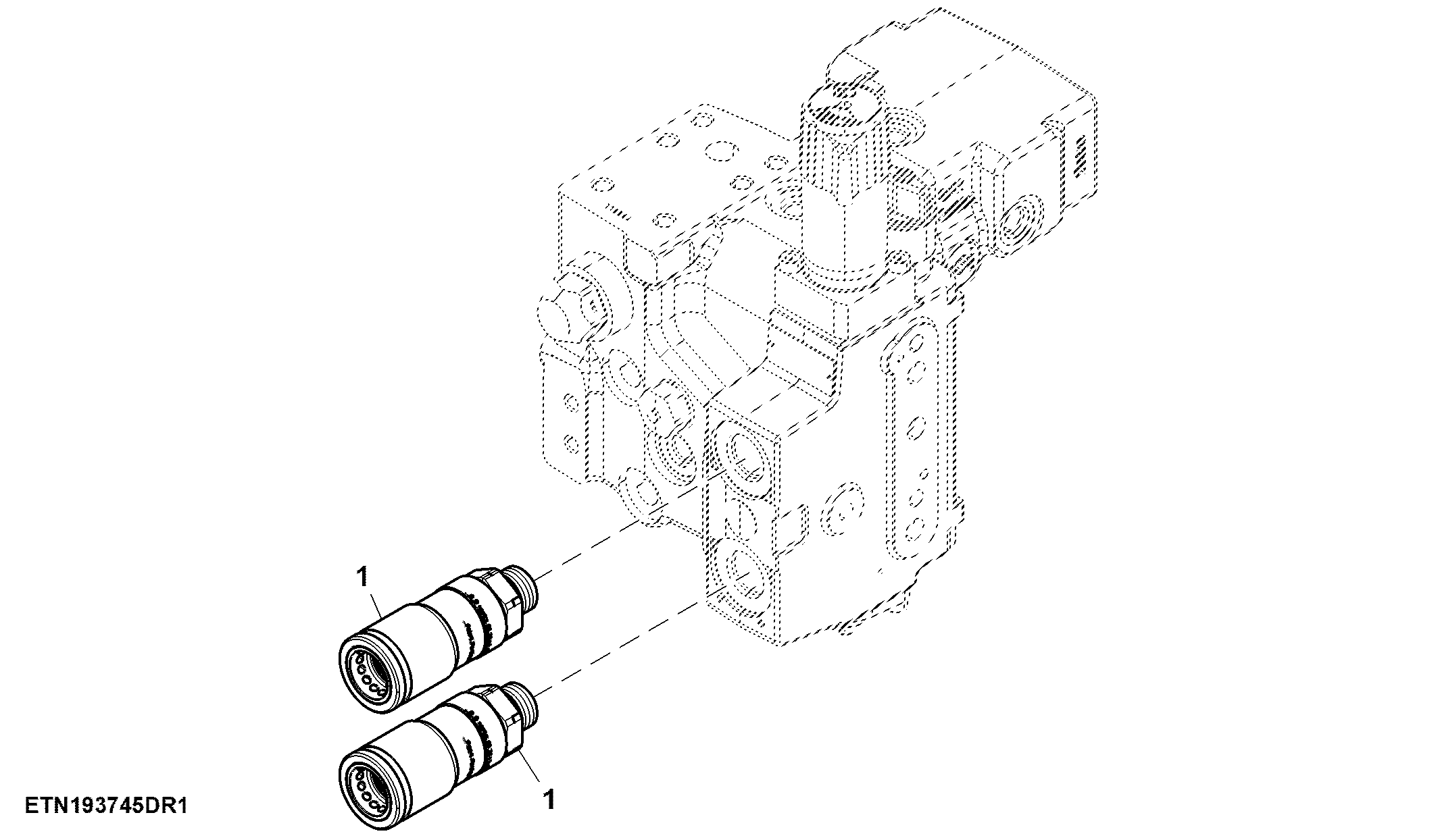 Hydraulic Quick Coupler Socket, SCV Position III