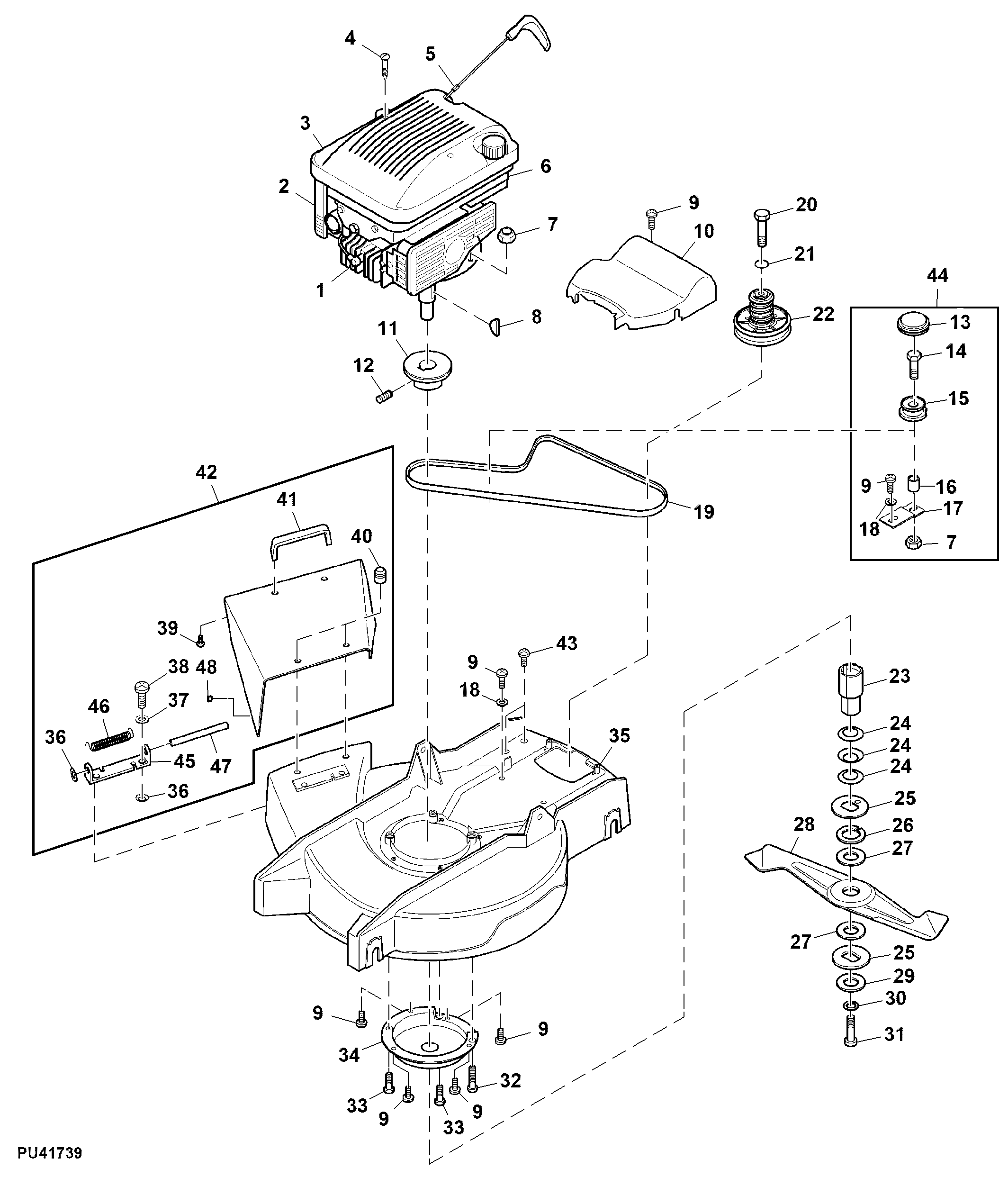 Housing, Engine, Mower Deck, Discharge, Drive