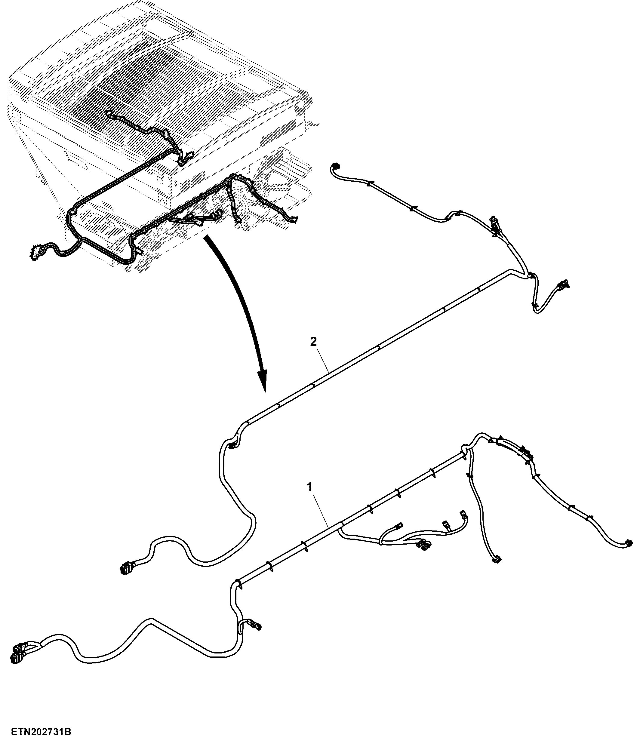 Dry Box Spreader, Main Wiring Harness