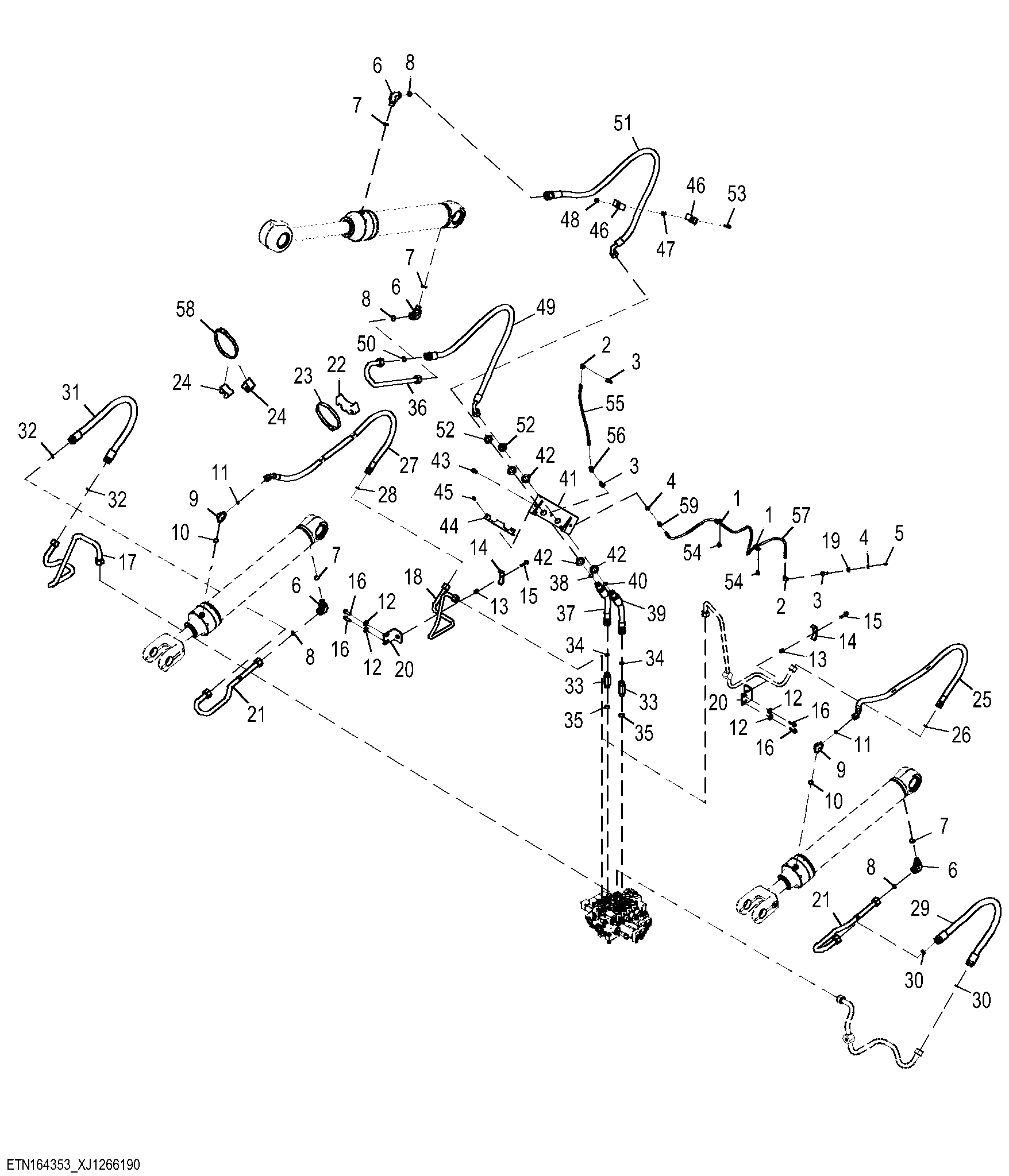 Two Function Hydraulic Lines, High Lift Z-Bar (1 of 2)