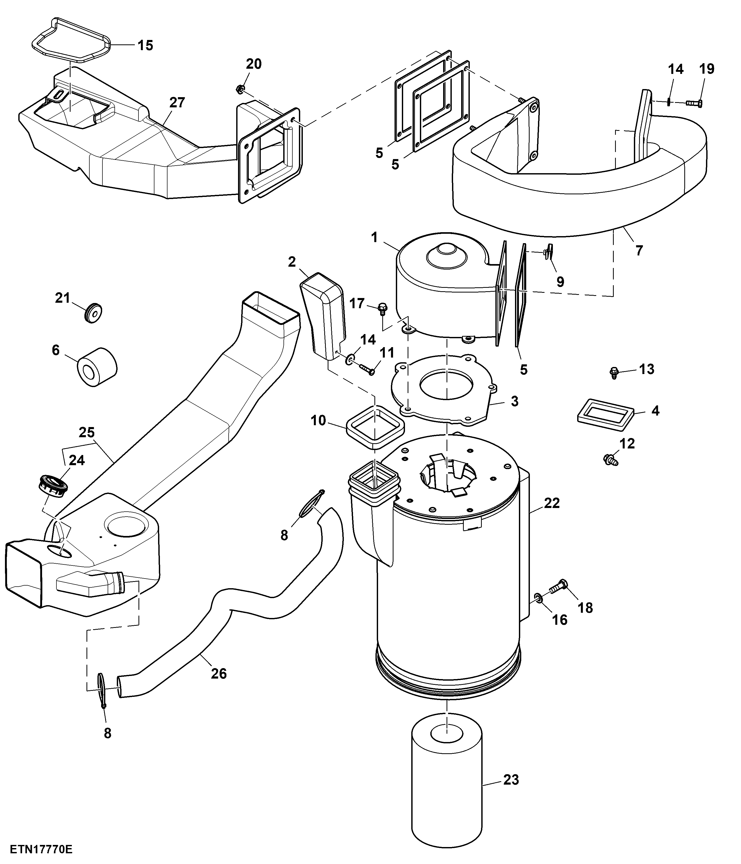 Air Circulation Duct and Pressurizer Blower, Filter