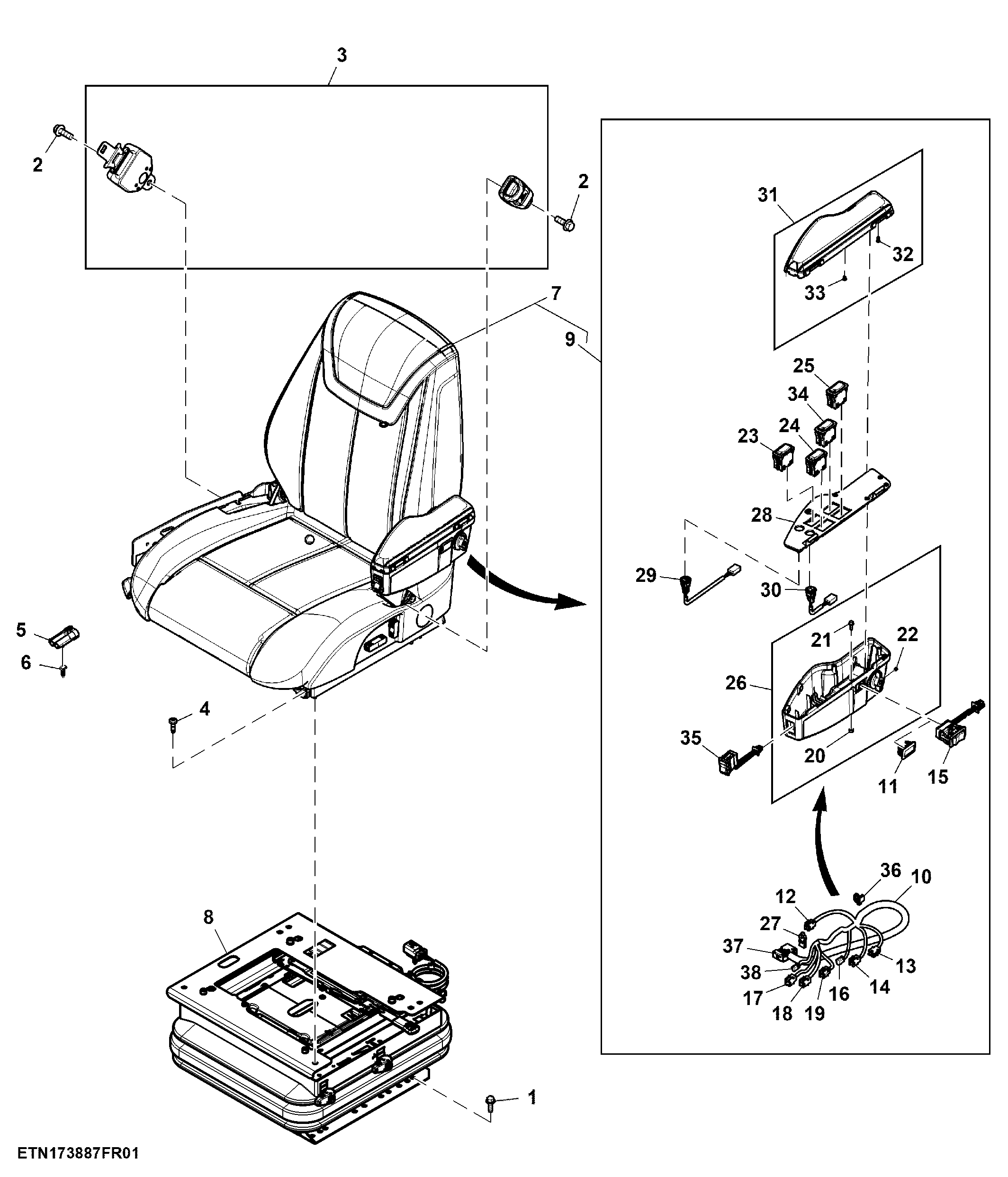 Seat Assembly, Ultimate, Passive Seat ( - 802020)