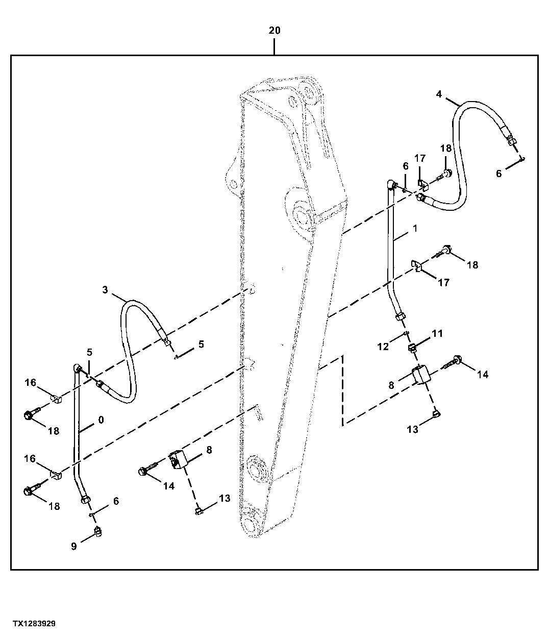 Arm High Flow Auxiliary Lines, 3.21 m (10.53 ft)