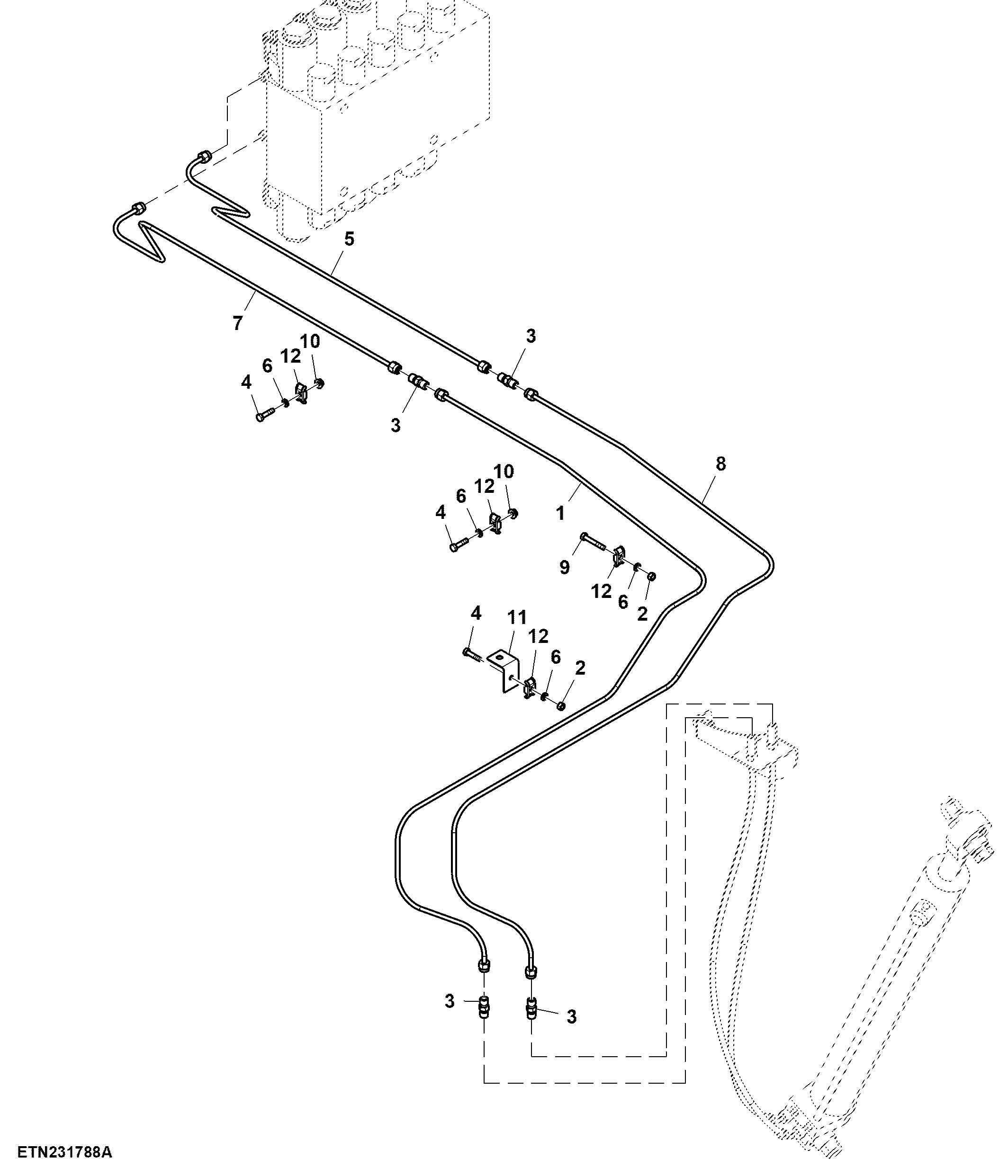 Hydraulic Lines, Unloading Tube, Hydro Drive