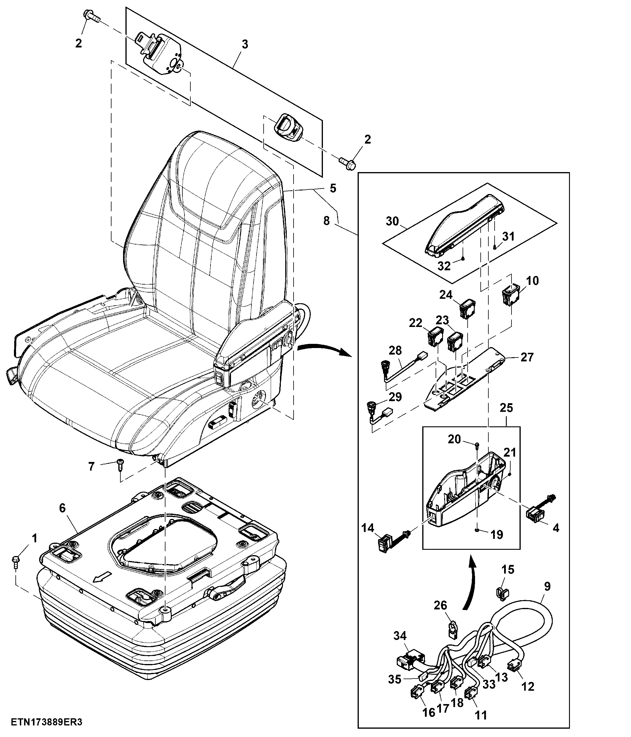 Seat Assembly, Ultimate, ActiveSeat™ ( - 802020)