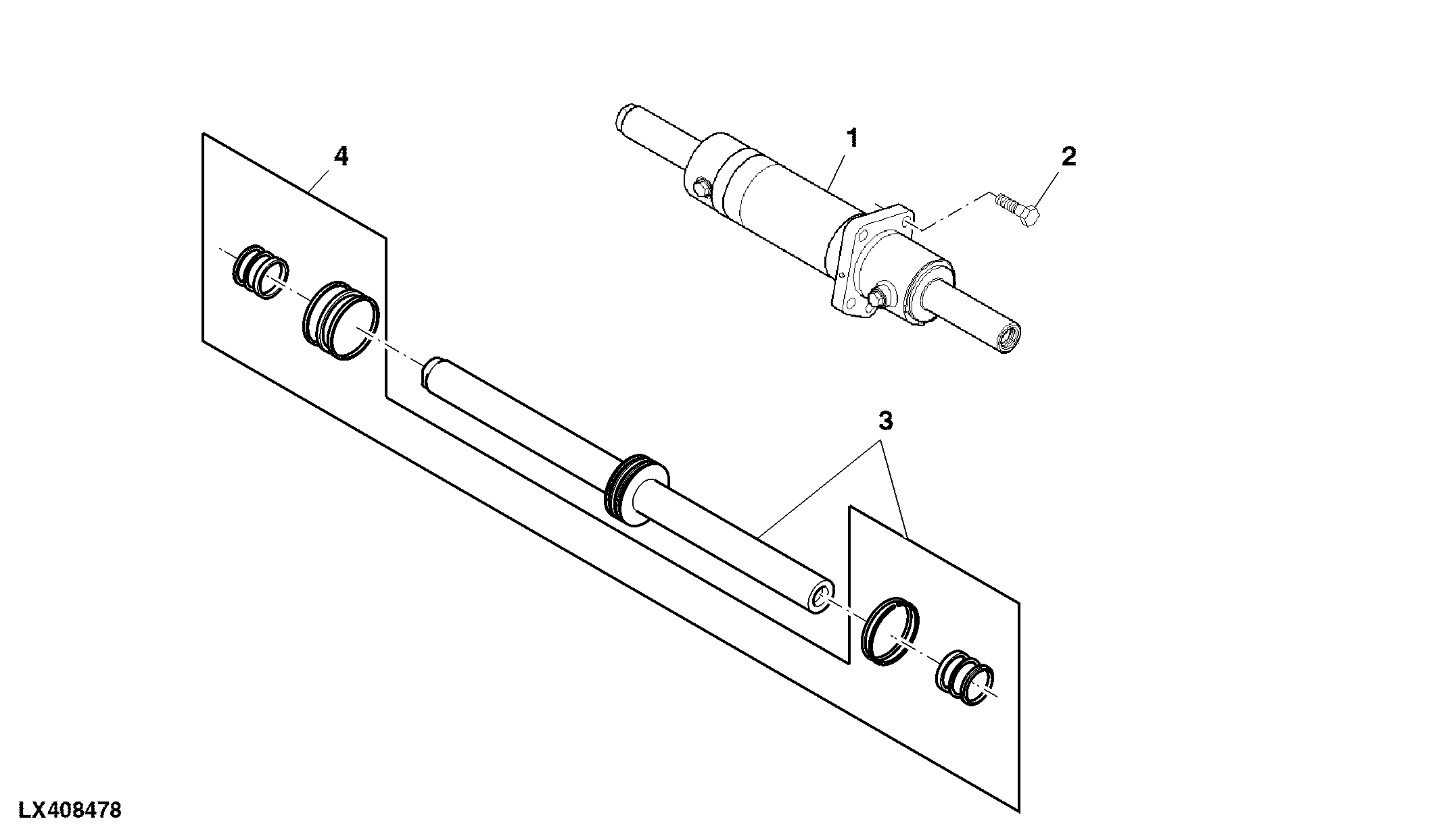 STEERING CYLINDER ASSY (MFWD FRONT AXLE 755)