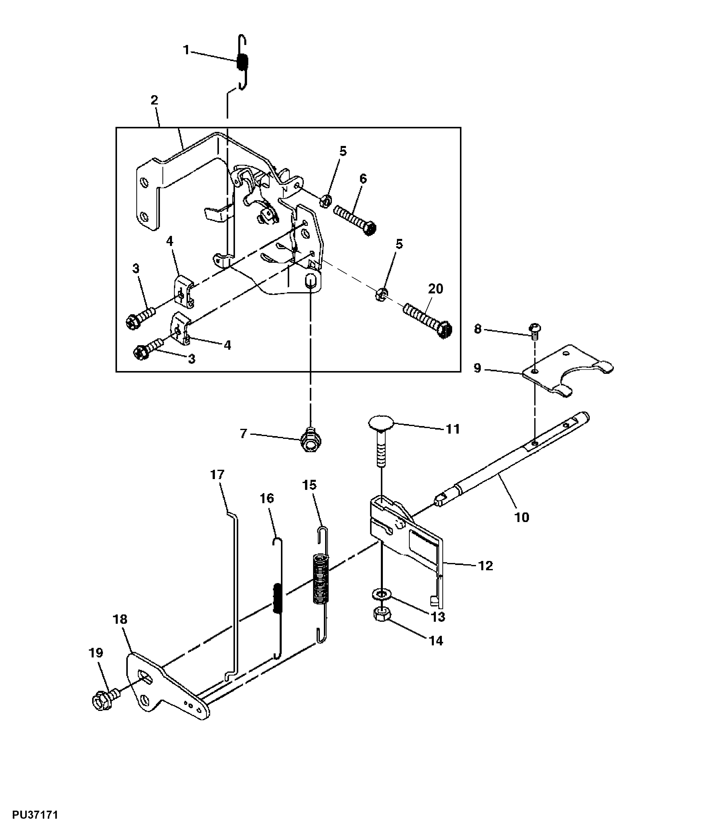 Control Panel and Governor Linkage (060001 - )