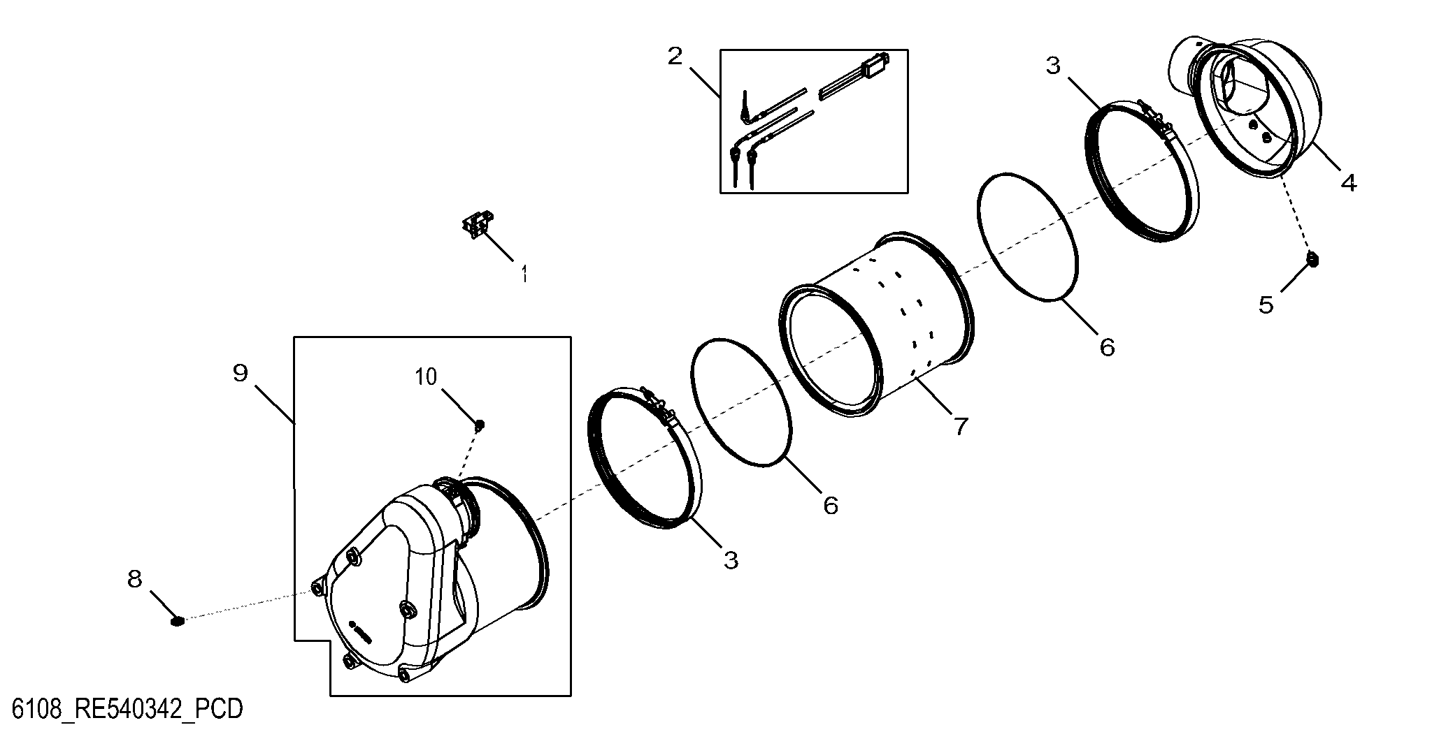 6108 Exhaust Filter / Diesel Particulate Filter
