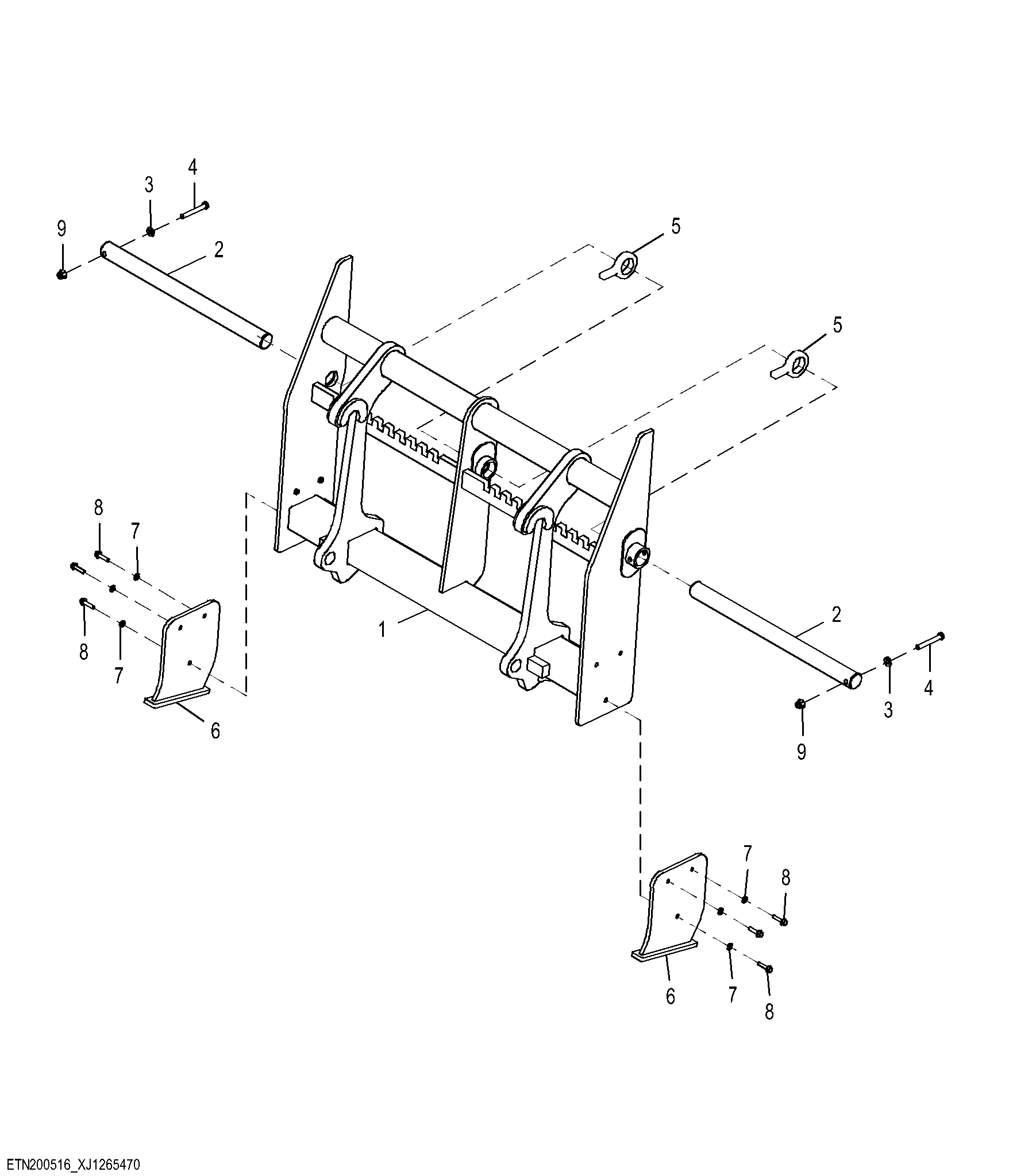 Hi-Vis Coupler Fork Frame (60 in.) (002232 - )