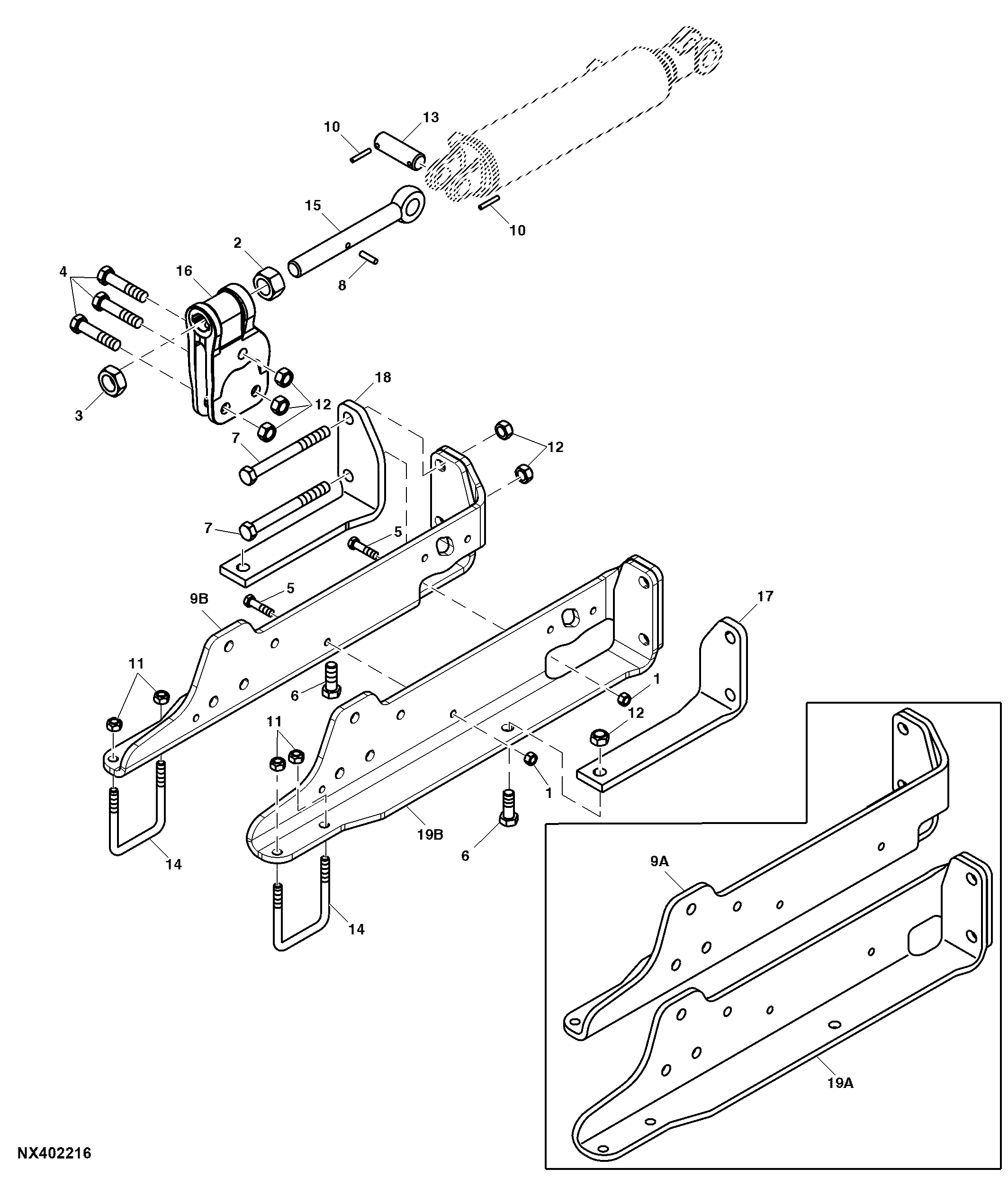 Cylinder Anchor Plates W/ Single Point, Inner Wing