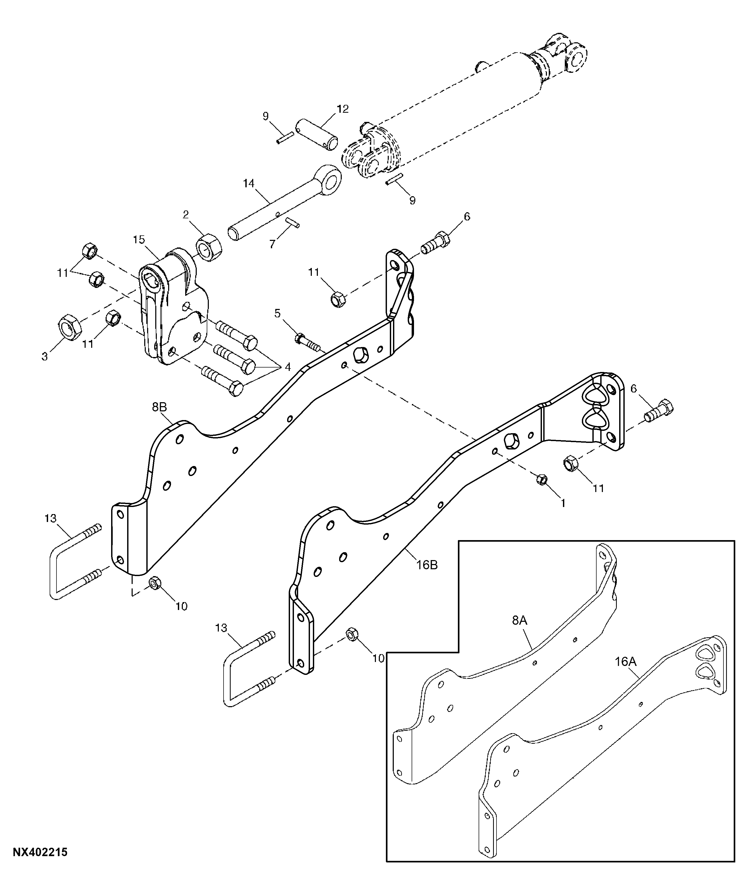 Cylinder Anchor Plates W/ Single Point, Outer Wing