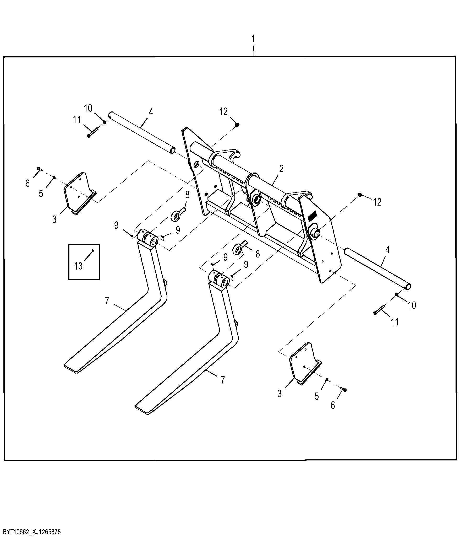 Hi-Vis Fork Kit, 60 inch Frame (48 inch Tines)