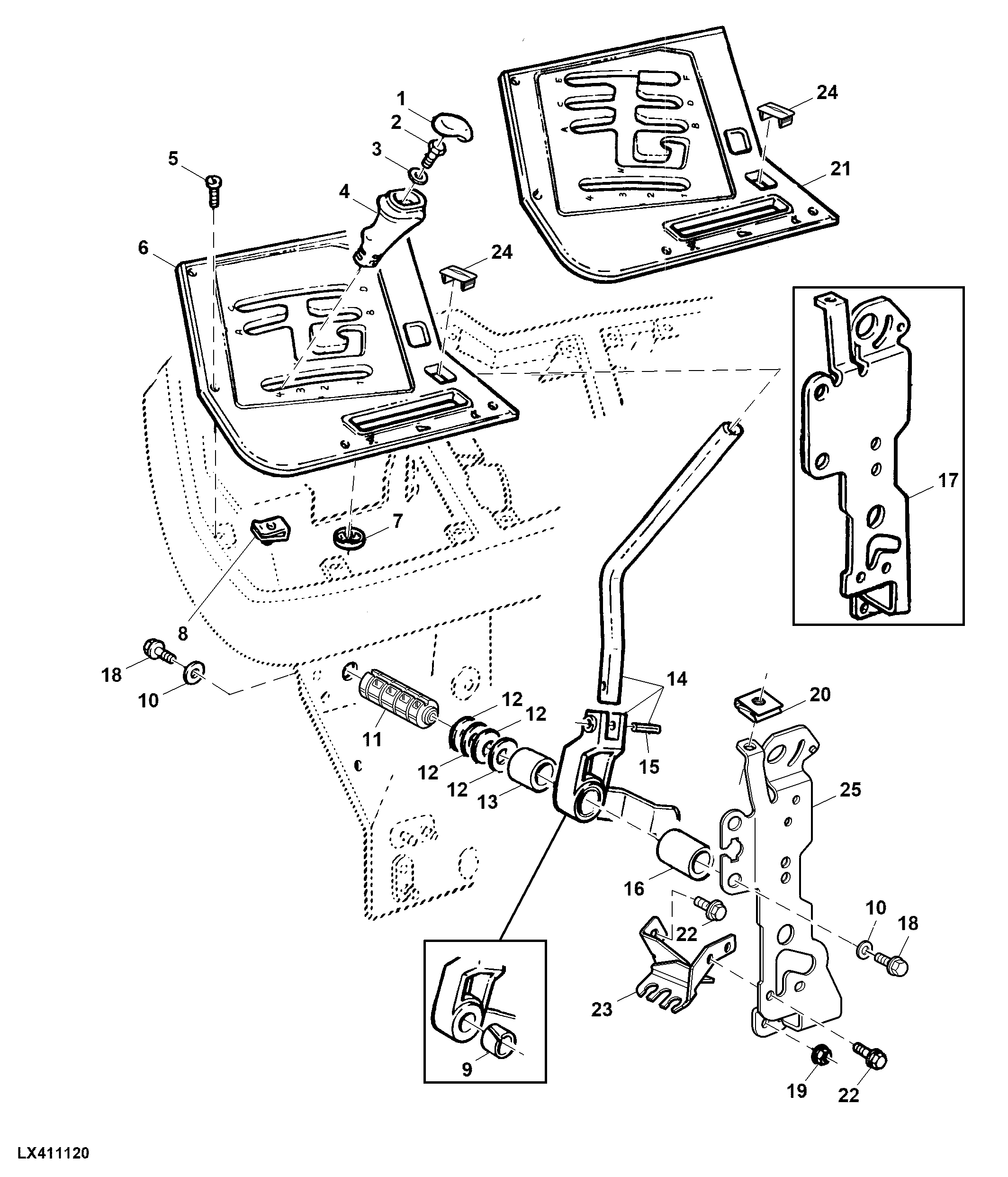 GEAR SHIFTING (POWRQUAD WITH REVERSER CONTROL AT STEERING COLUMN)