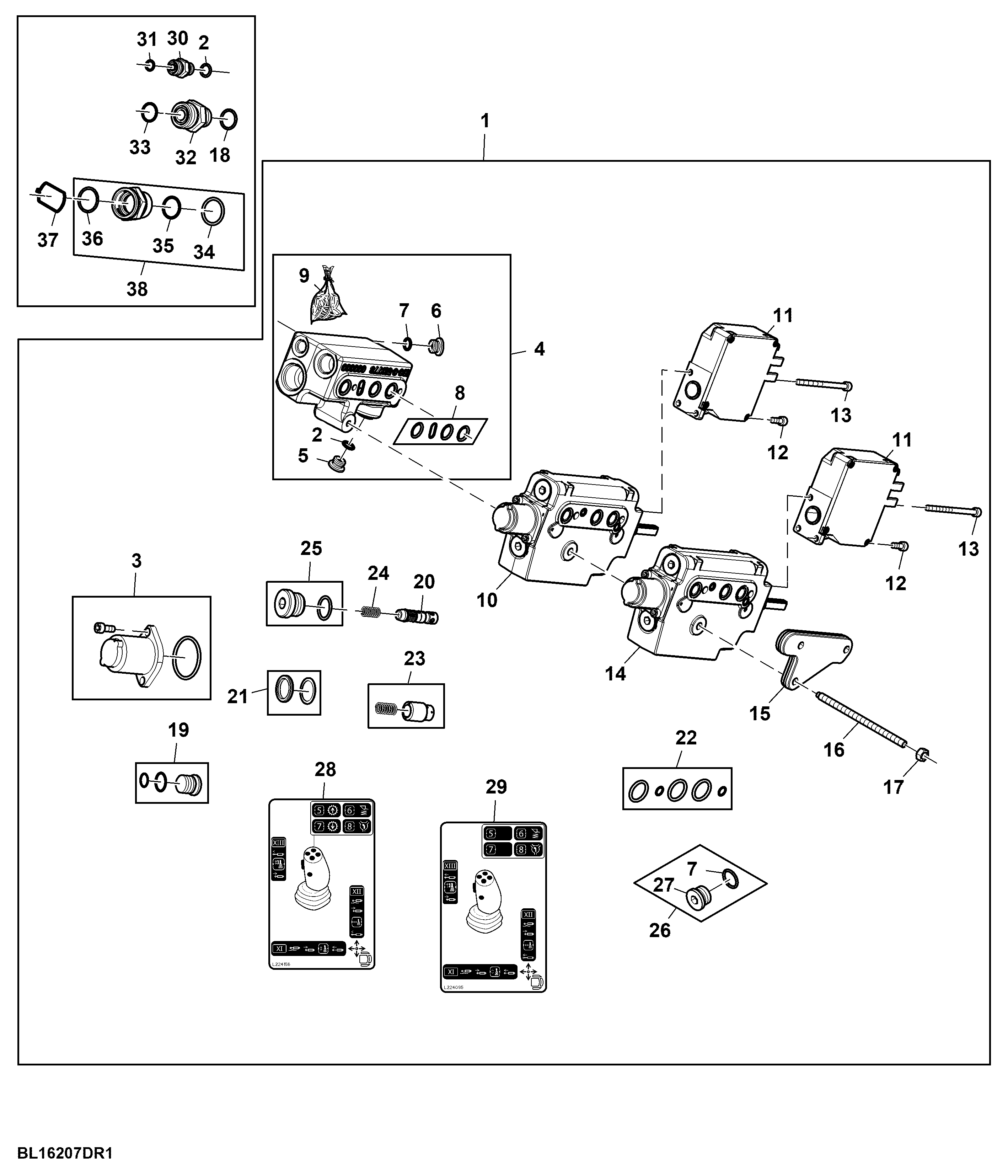 Electrical Midstack SCV, W/ 2 Functions, Attachment