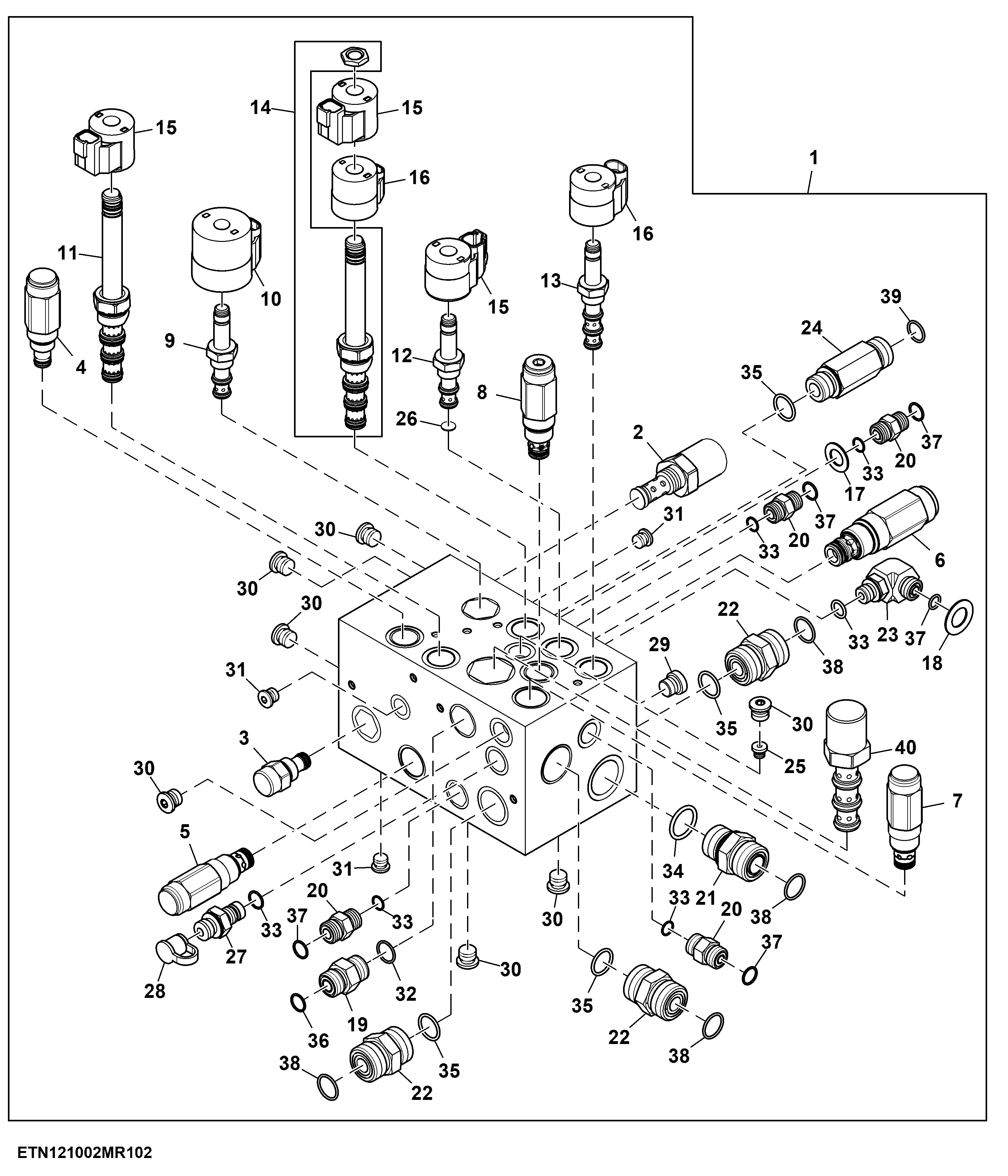 Steering and Reel Drive Flow Control Valve (130386 - )