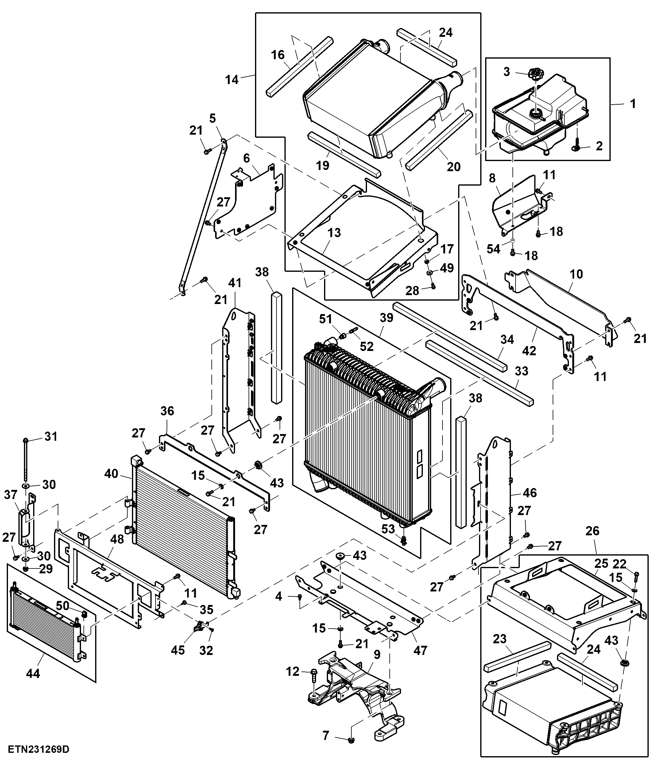 Cooling System, W/ Baffle, FT4/ Stage 5 ( - 126000)