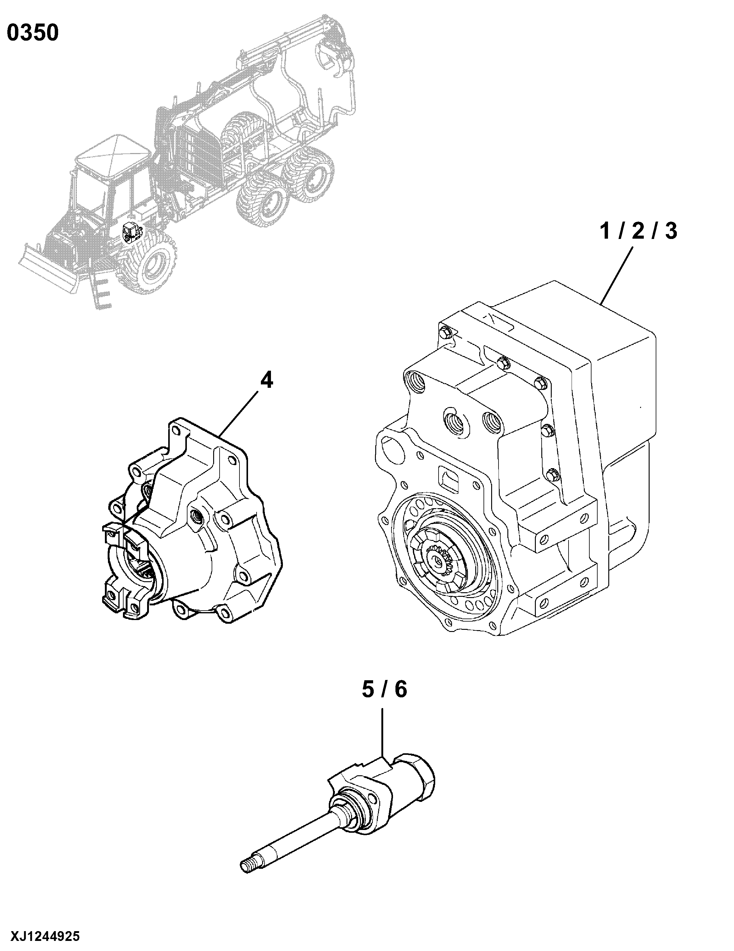 0350 Gears, Shafts & Power Shift Clutches 1110D