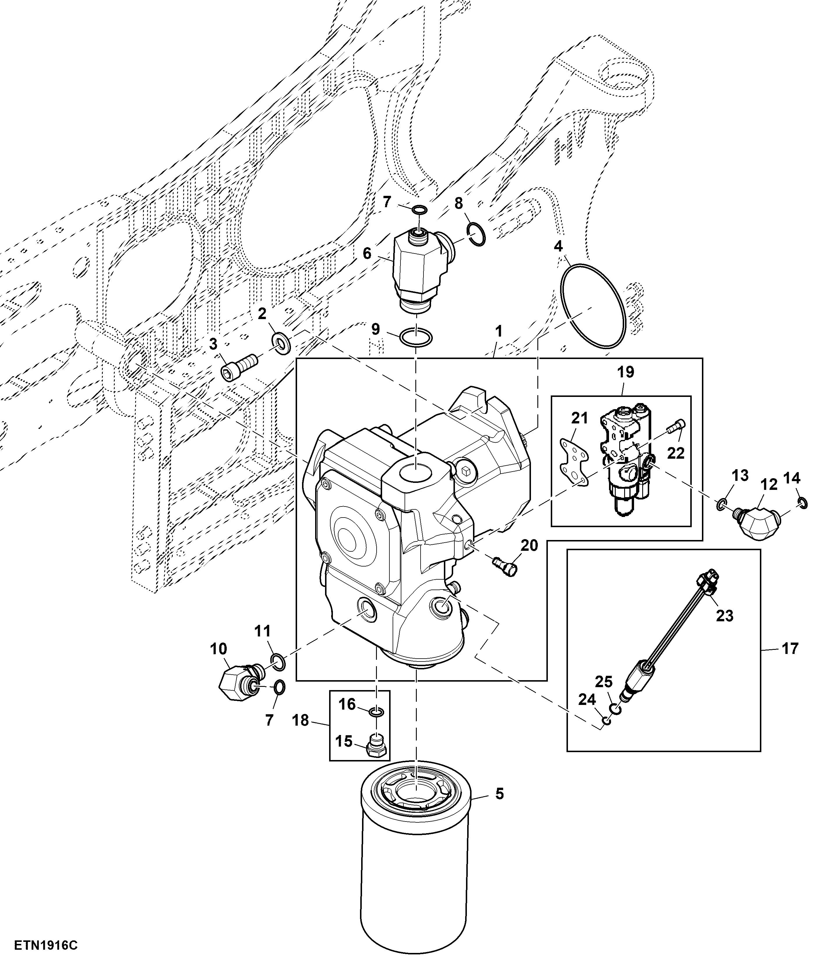 Hydraulic Pump, 45 Cubic Centimeters, W/O TLS™