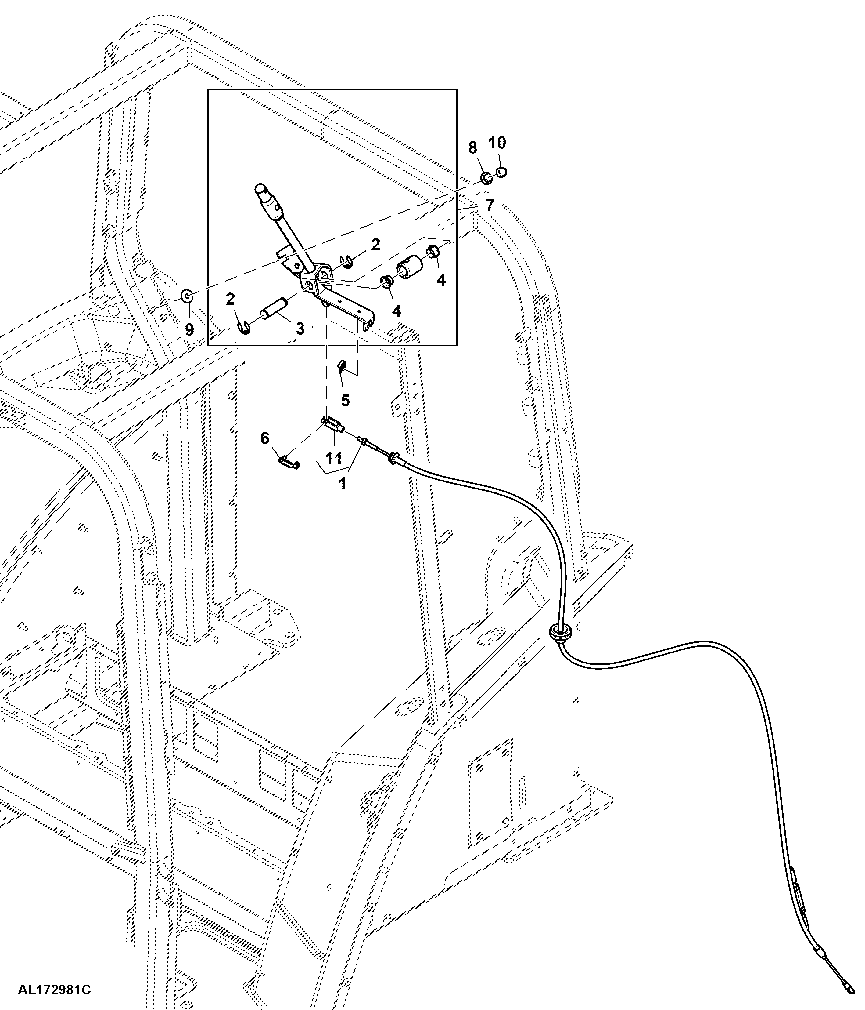 Control, Wagon Hitch, Position 4/5, W/O Pick Up Hitch