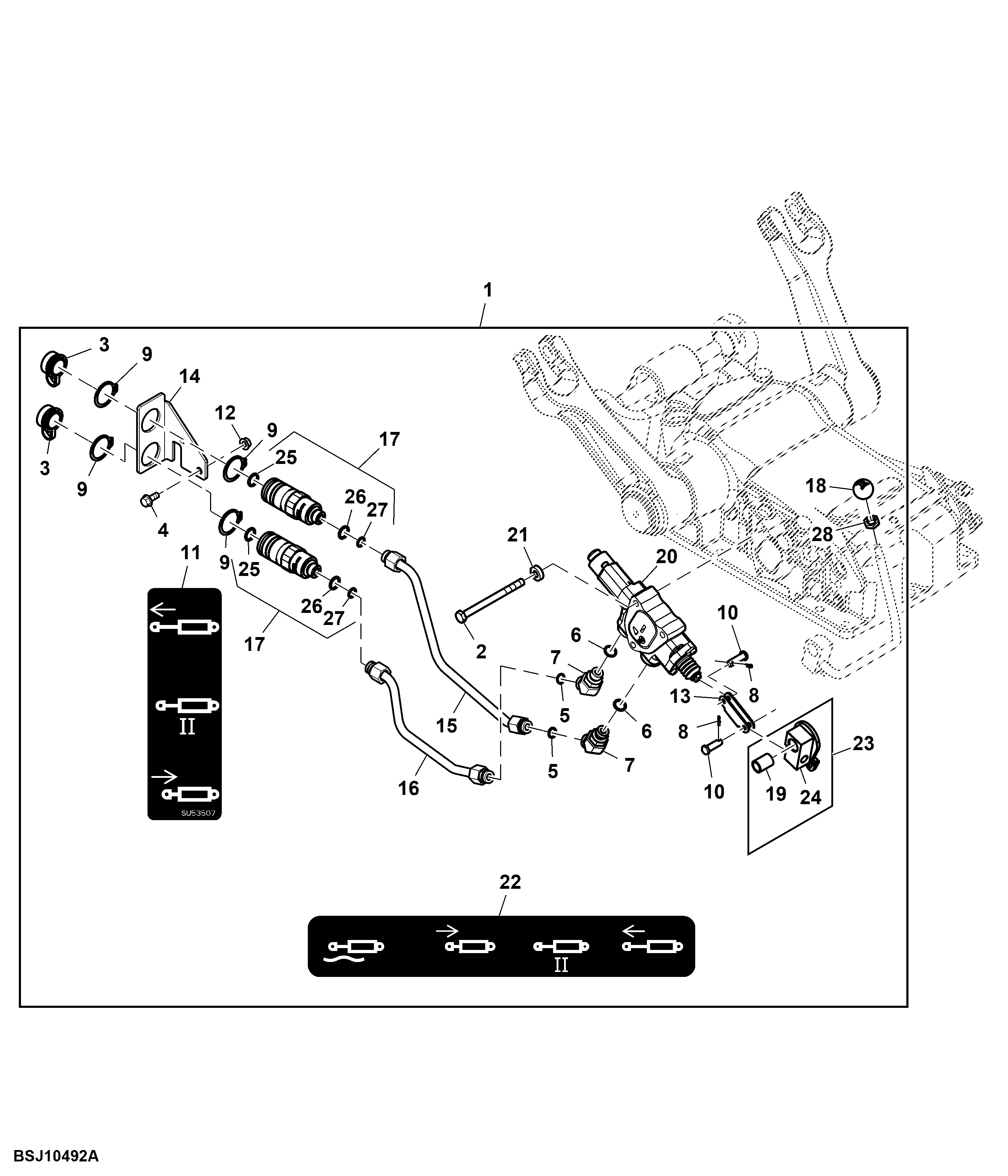 Dual Selective Control Valve, PowrReverser™, W/ ROPS, Attachment