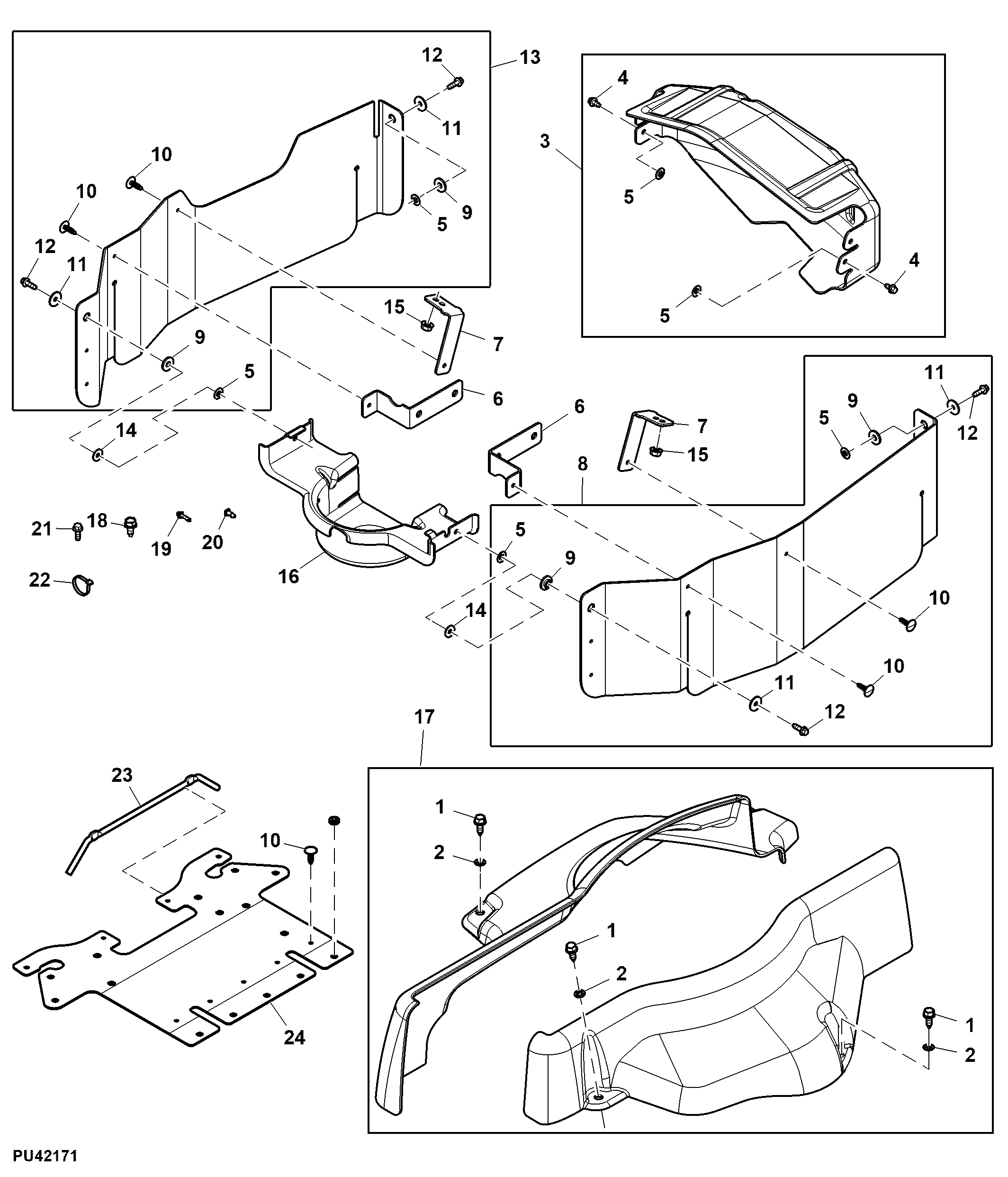 Shield Kit, 42C inch, (Not for Canada and USA)