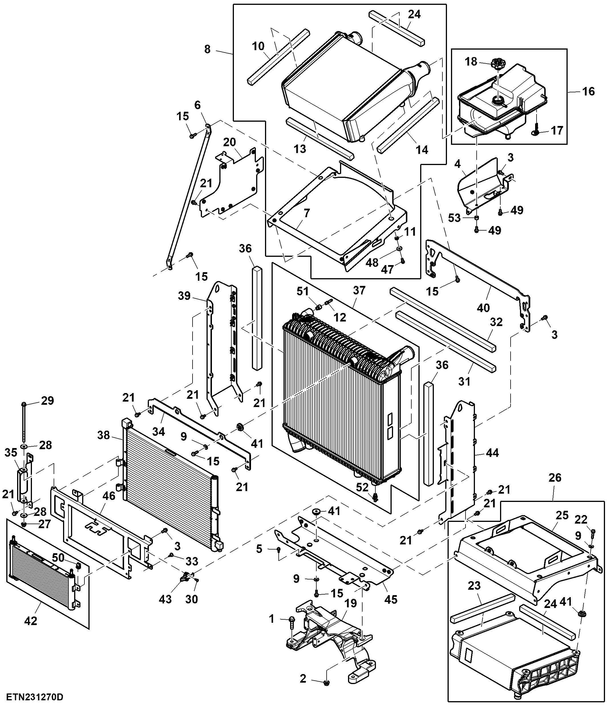 Cooling System, W/O Baffle, T2/ FT4/ Stage 5 Engine
