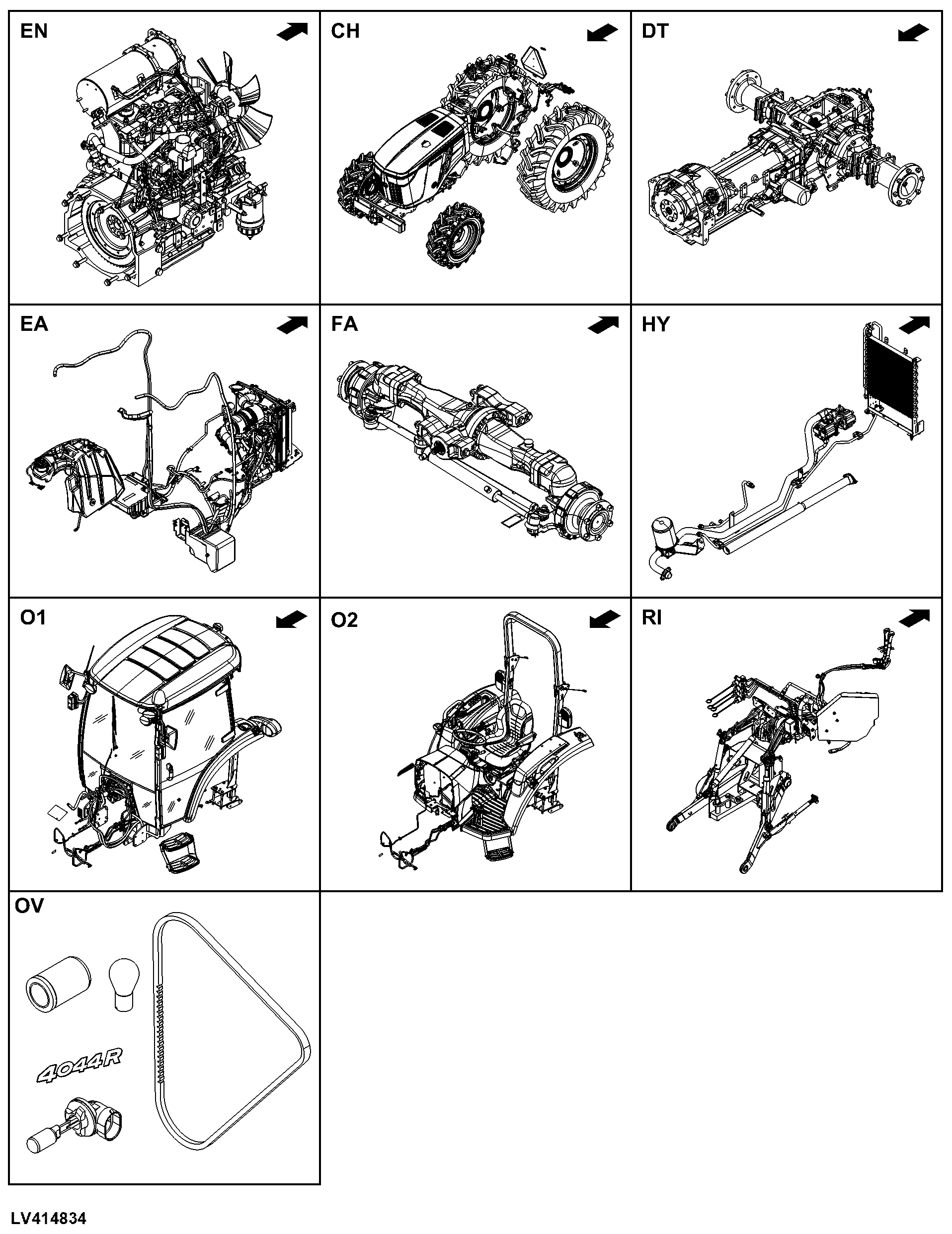 4044R Tractor (PIN: 1LV4044R**L*00001- )(Worldwide Edition)