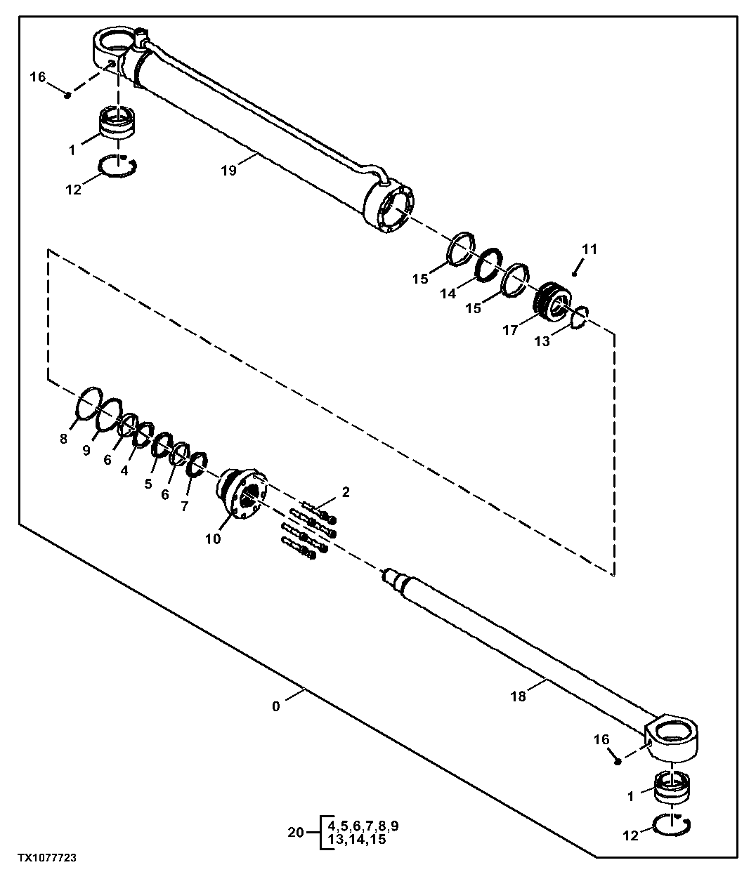 Hydraulic Thumb Kit Cylinder Components (Kits Built 28 June 2010 - )
