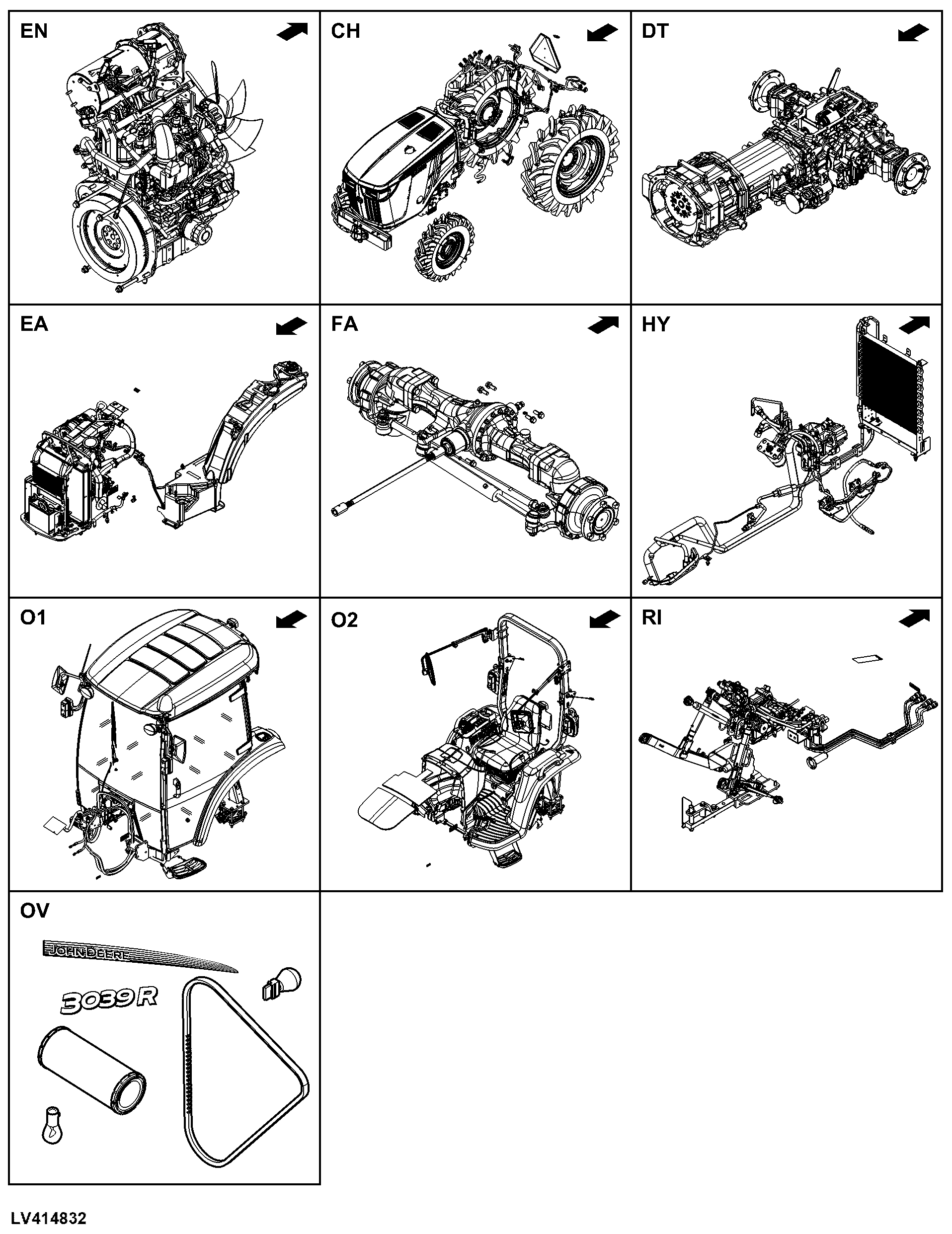 3039R Tractor (PIN: 1LV3039R**L*00001- )(Worldwide Edition)