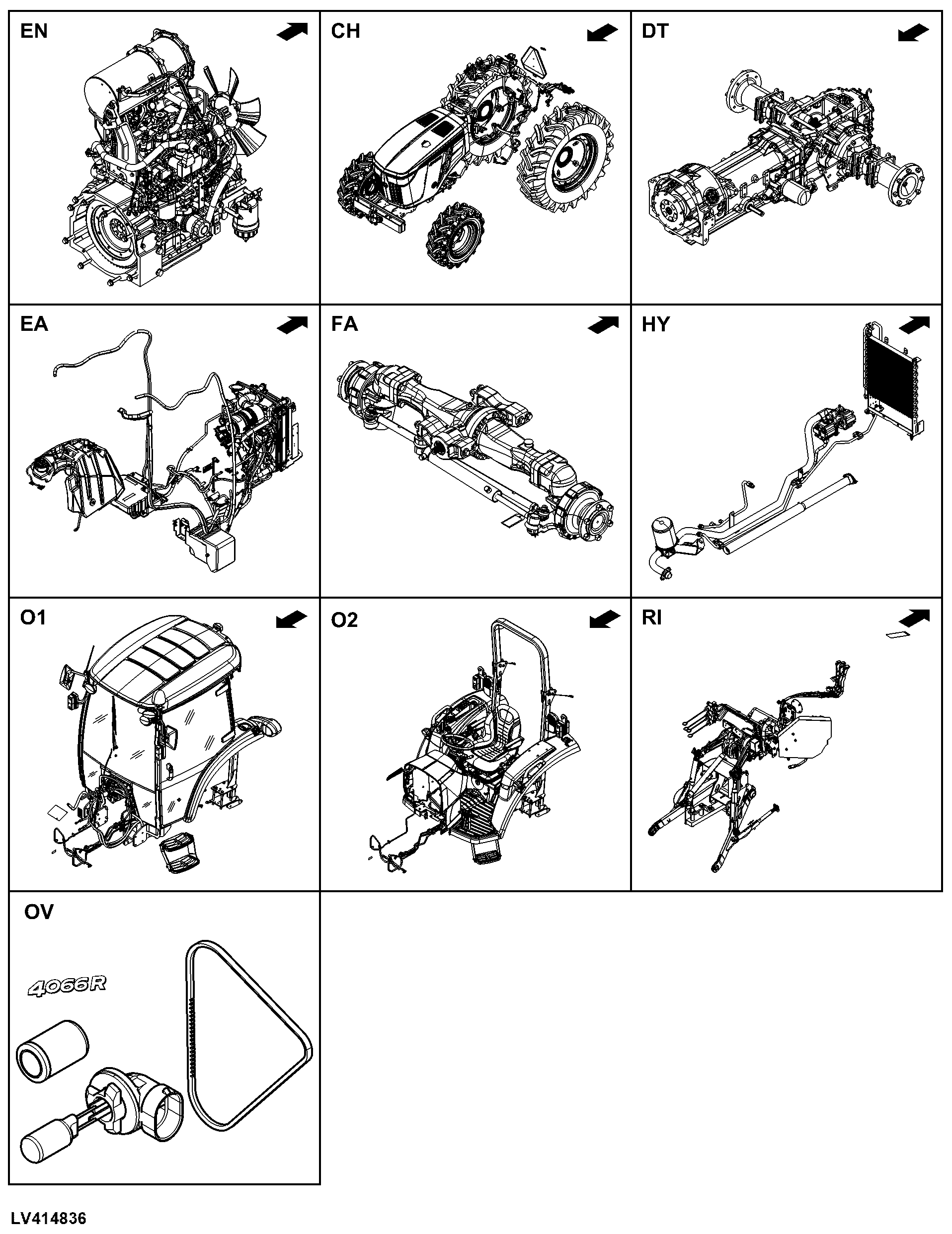 4066R Tractor (PIN: 1LV4066R**L*00001- )(Worldwide Edition)