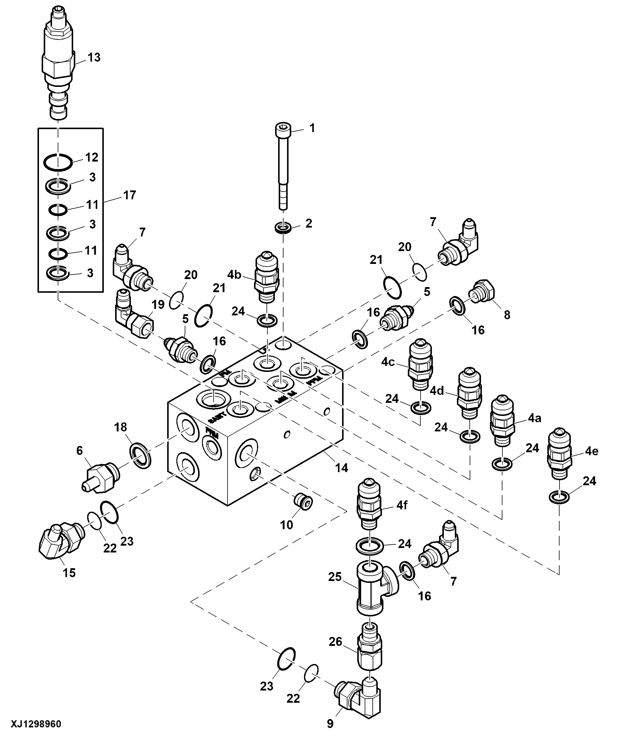 Remote Manifold With Auto Tension, Without Load Sense ( - 000229)