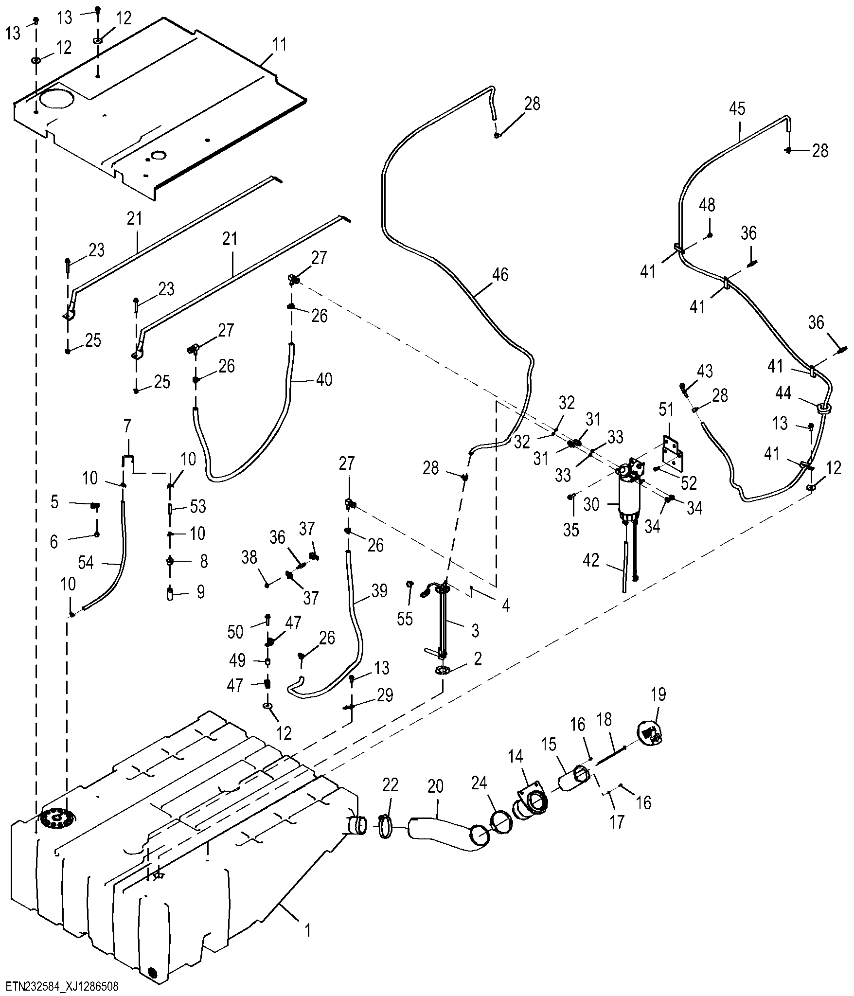 Severe Duty Fuel System for Log and Pipe Handler