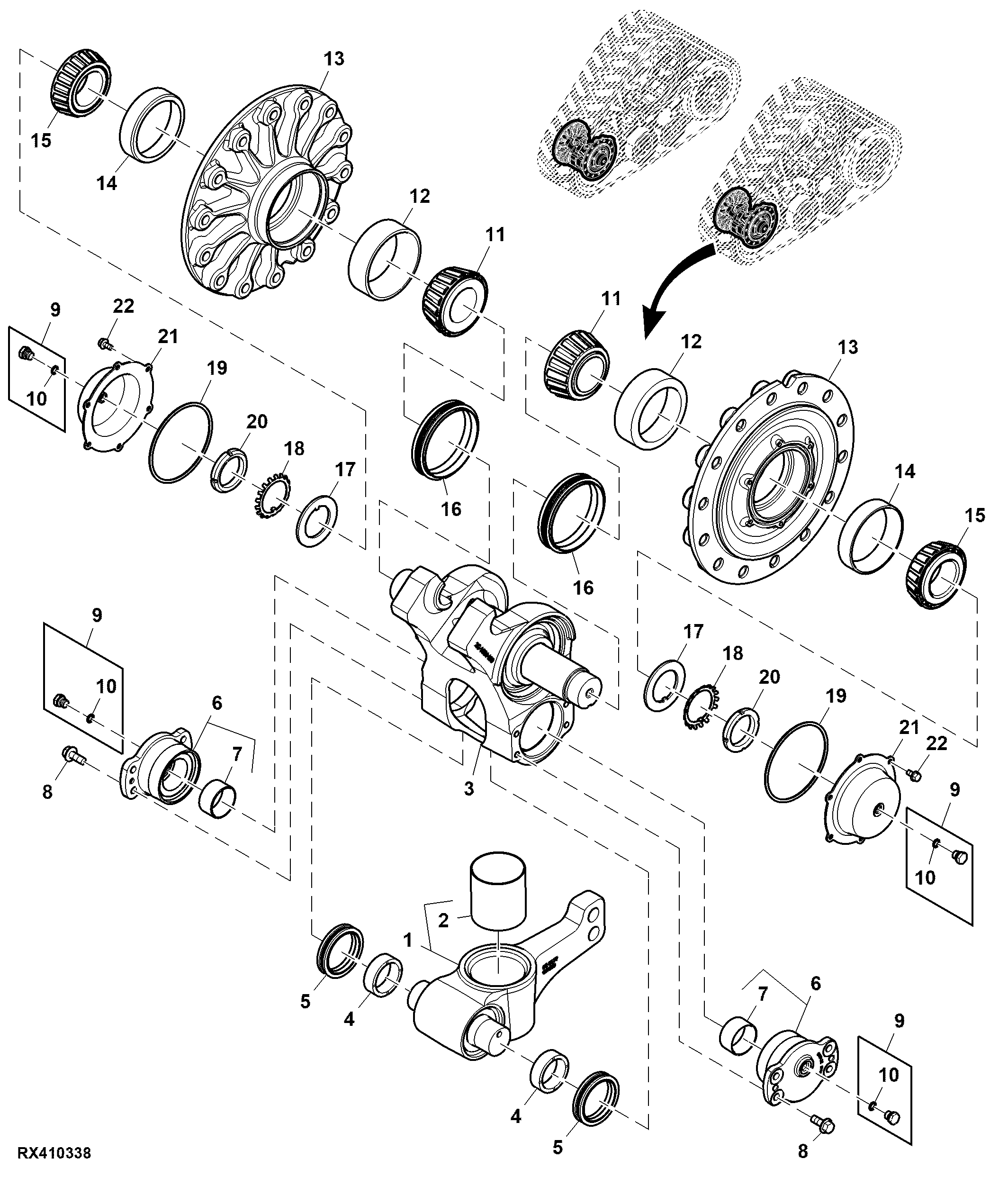 Tensioner Link, Front Track Assembly (LH Illustrated)