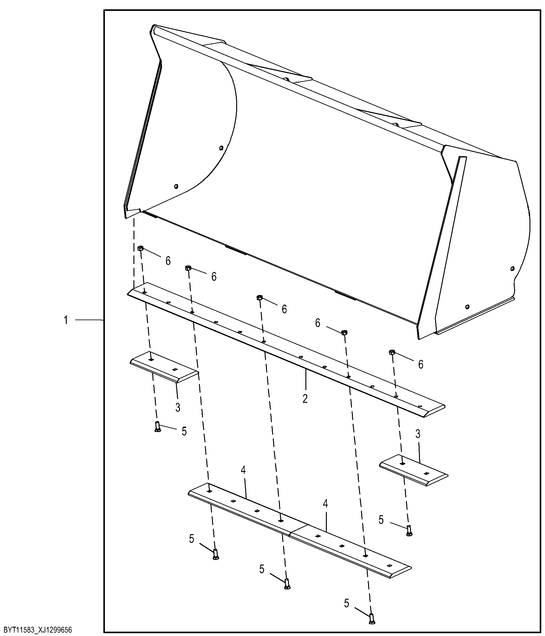 Quick Coupler Loader Bucket Kit, 1.6 m³ (2.1 yd³)