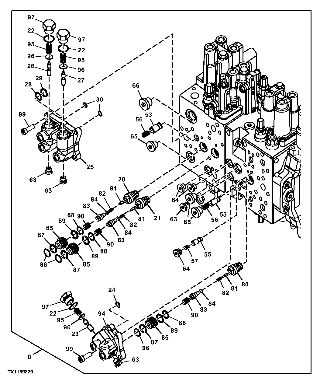 Control Valve End Caps, Right, Two Piece Boom