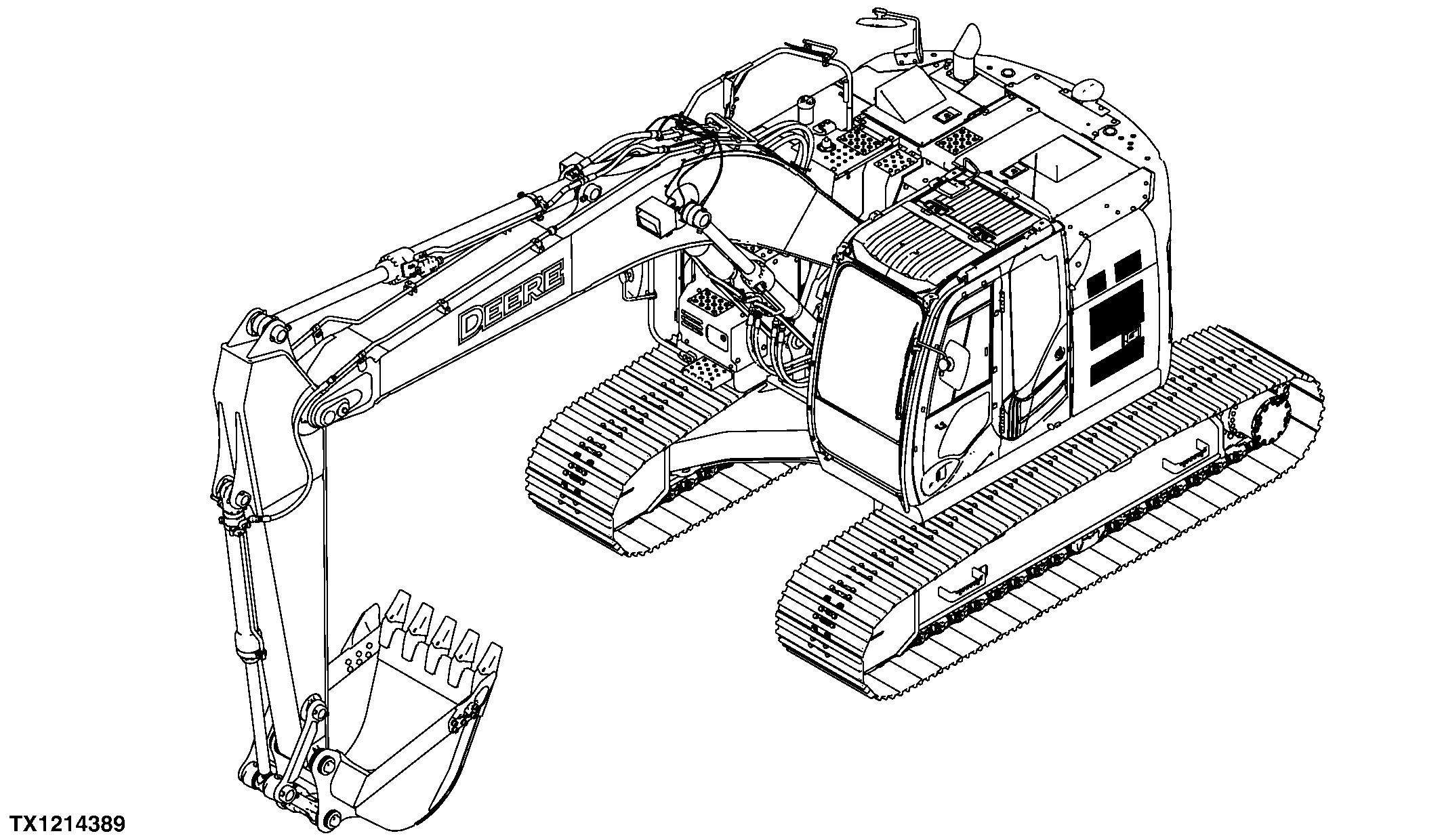 245GLC Excavator (PIN: 1FF245GX_ _F800001- )