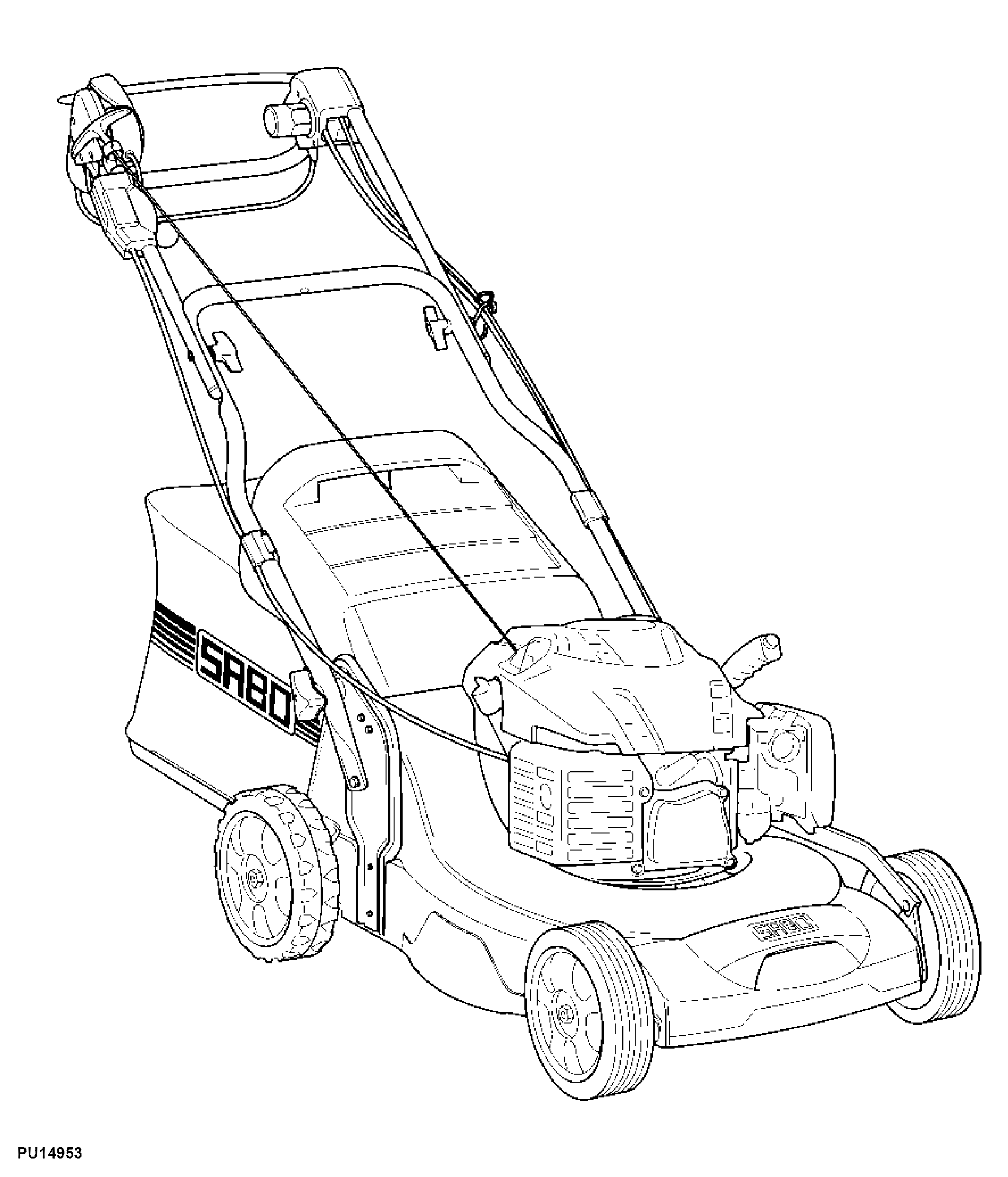 54CM Walk-Behind Mower, 4-Cycle Engine, 54-K VARIO B (SA1537, SA1837)