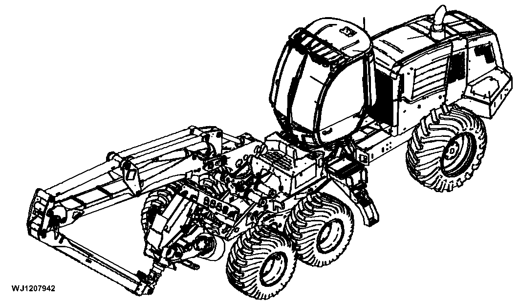 1270G Wheeled Harvester, 6W (S.N. 003505-003884), Final Tier 4, Rotating and Leveling Cabin, Gen II, Engine 6090HTJ18